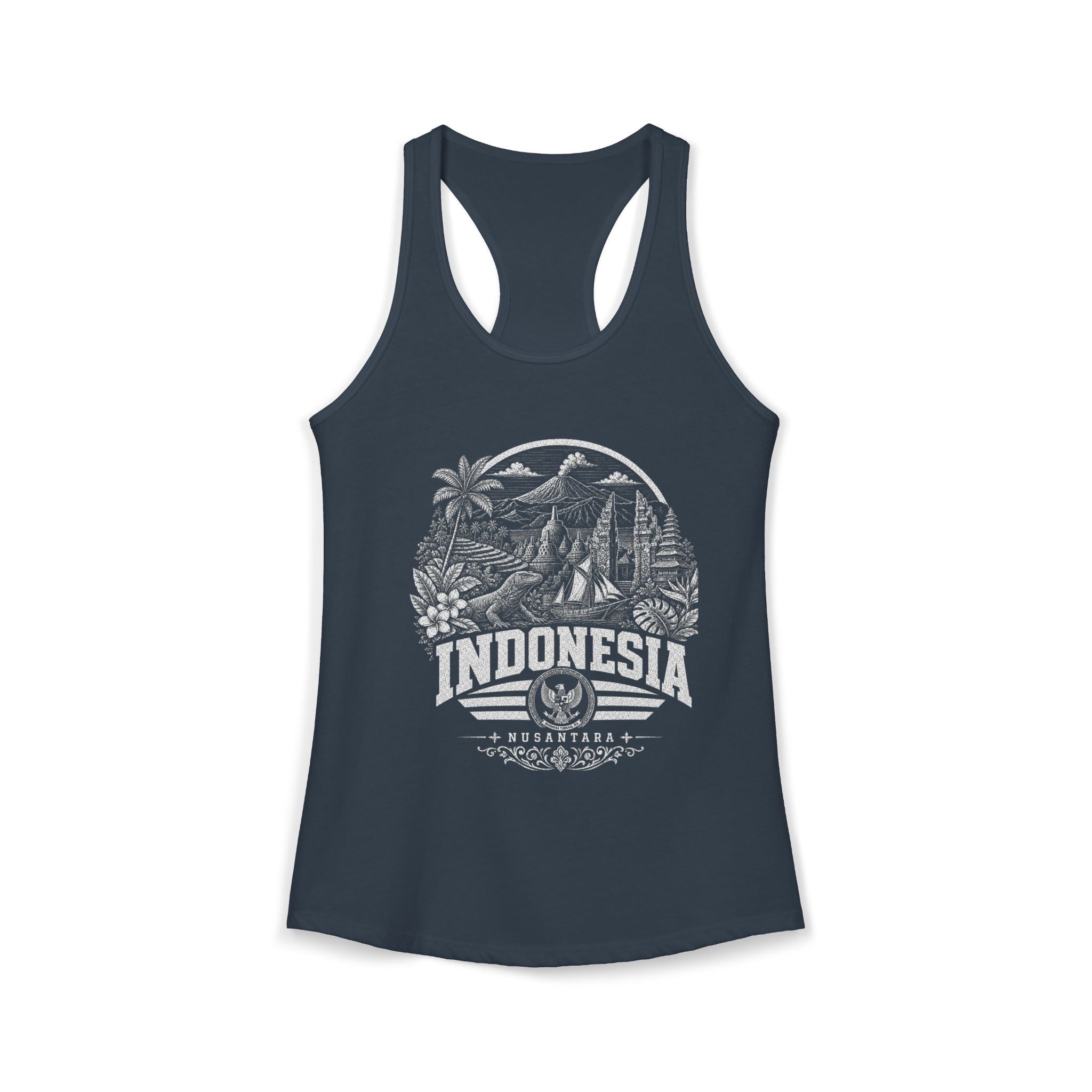 USA vintage landmarks tank top — iconic landmark design | Nameshi Destinations (view 5)