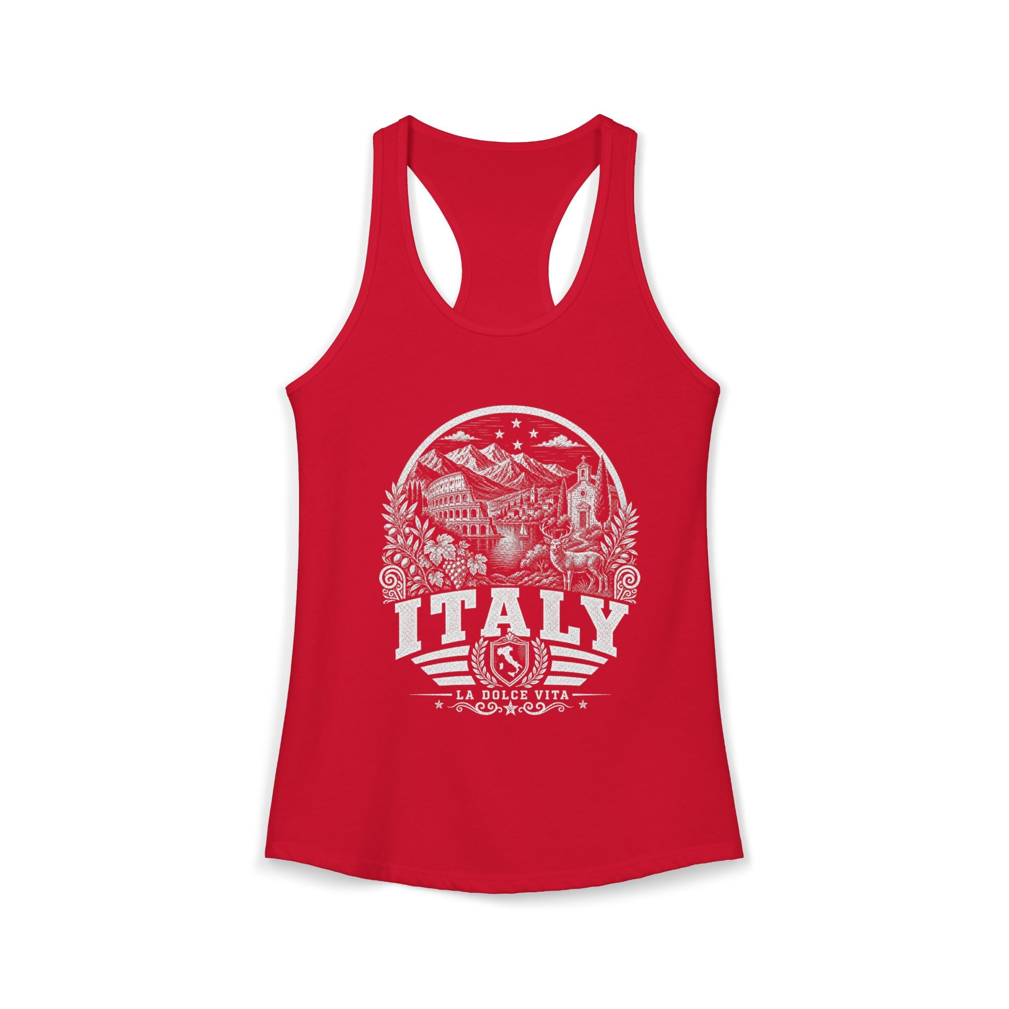 Italy vintage landmarks tank top — iconic landmark design | Nameshi Destinations (view 16)