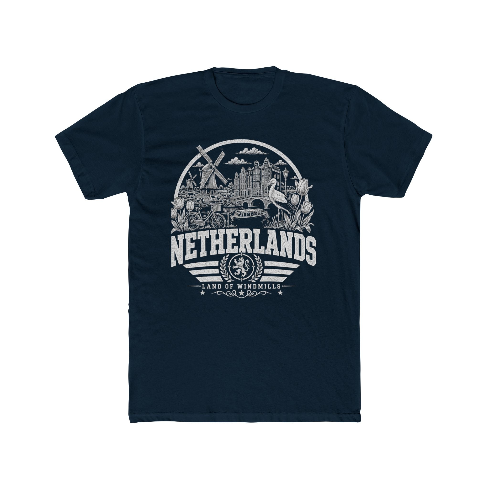 Netherlands vintage landmarks men's tee — iconic landmark design | Nameshi Destinations (view 12)