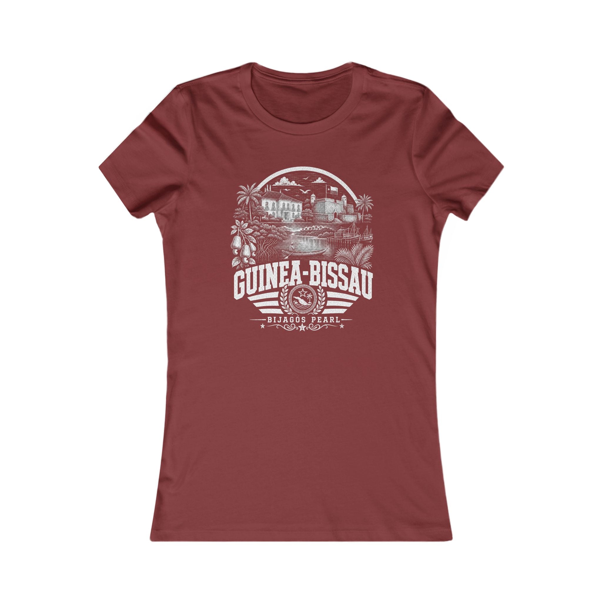 Camiseta Feminina Bijagós Pérola Guiné-Bissau