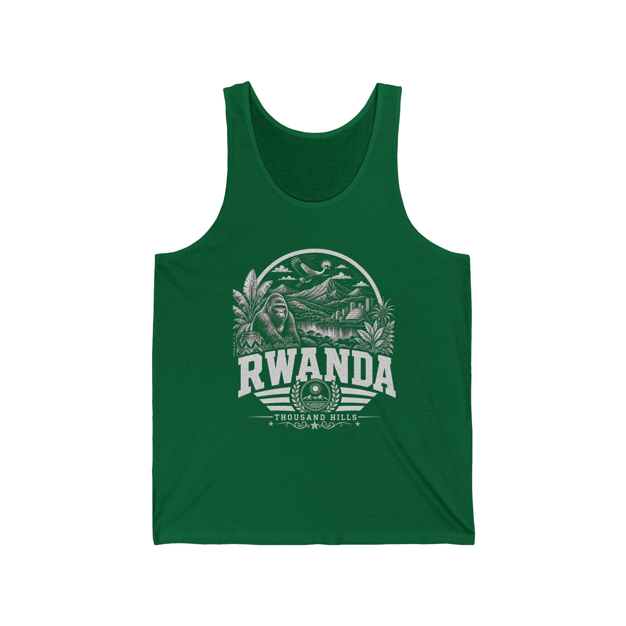 USA vintage landmarks men's tank top — iconic landmark design | Nameshi Destinations (view 4)