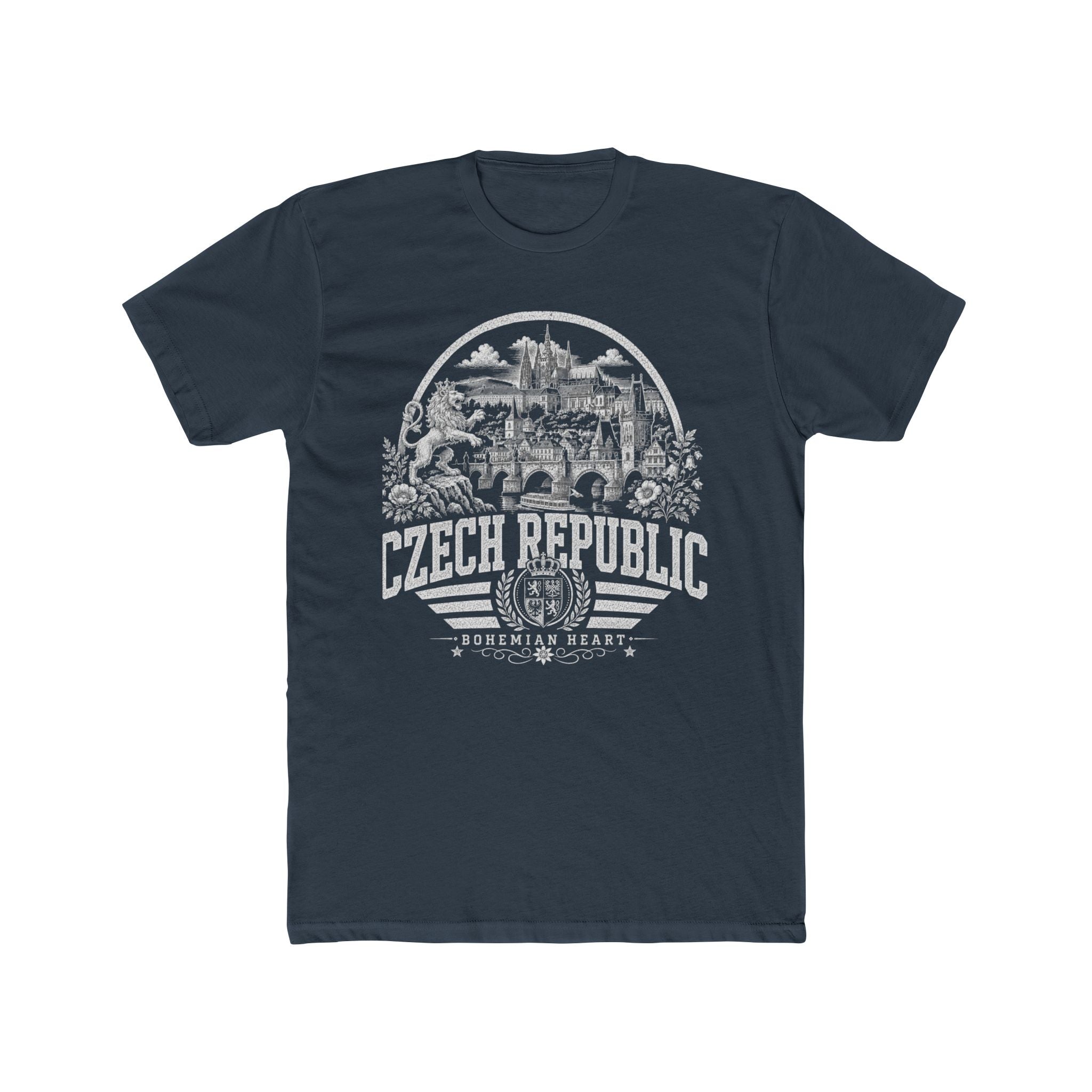 Czech Republic vintage landmarks men's tee — iconic landmark design | Nameshi Destinations (view 8)