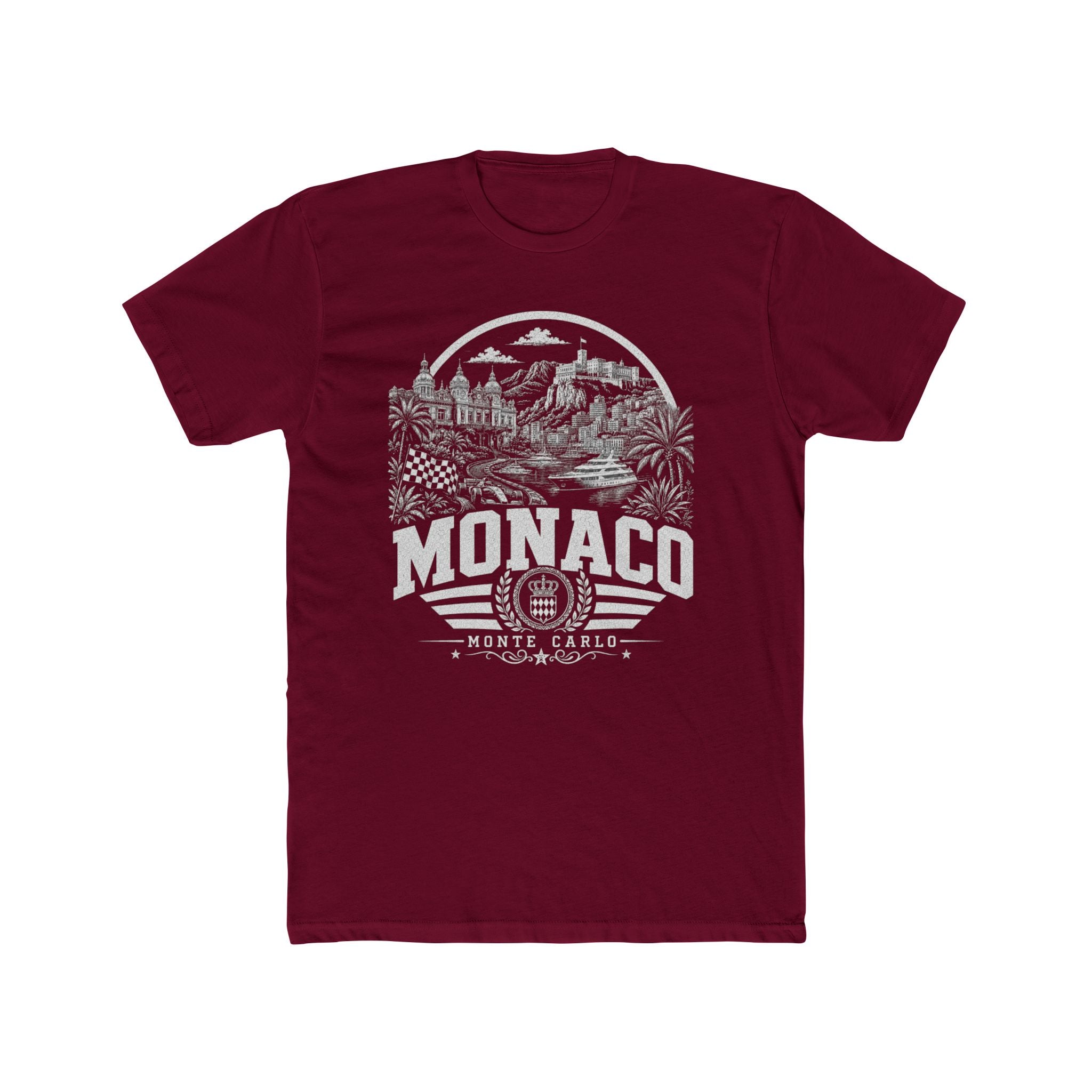 Monaco vintage landmarks men's tee — iconic landmark design | Nameshi Destinations (view 14)