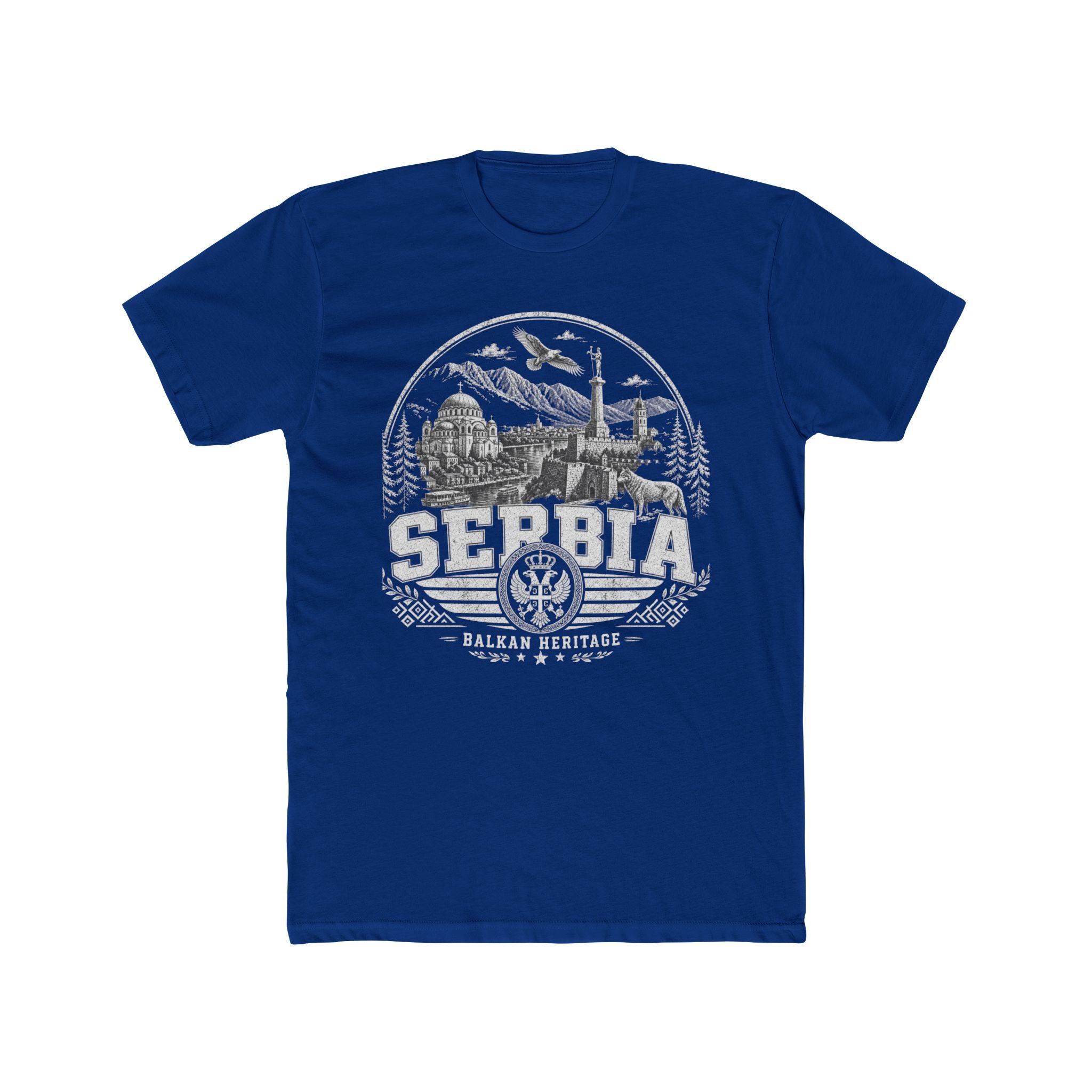 Serbia vintage landmarks men's tee — iconic landmark design | Nameshi Destinations (view 11)