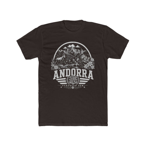 Andorra vintage landmarks men's tee — iconic landmark design | Nameshi Destinations (view 1)