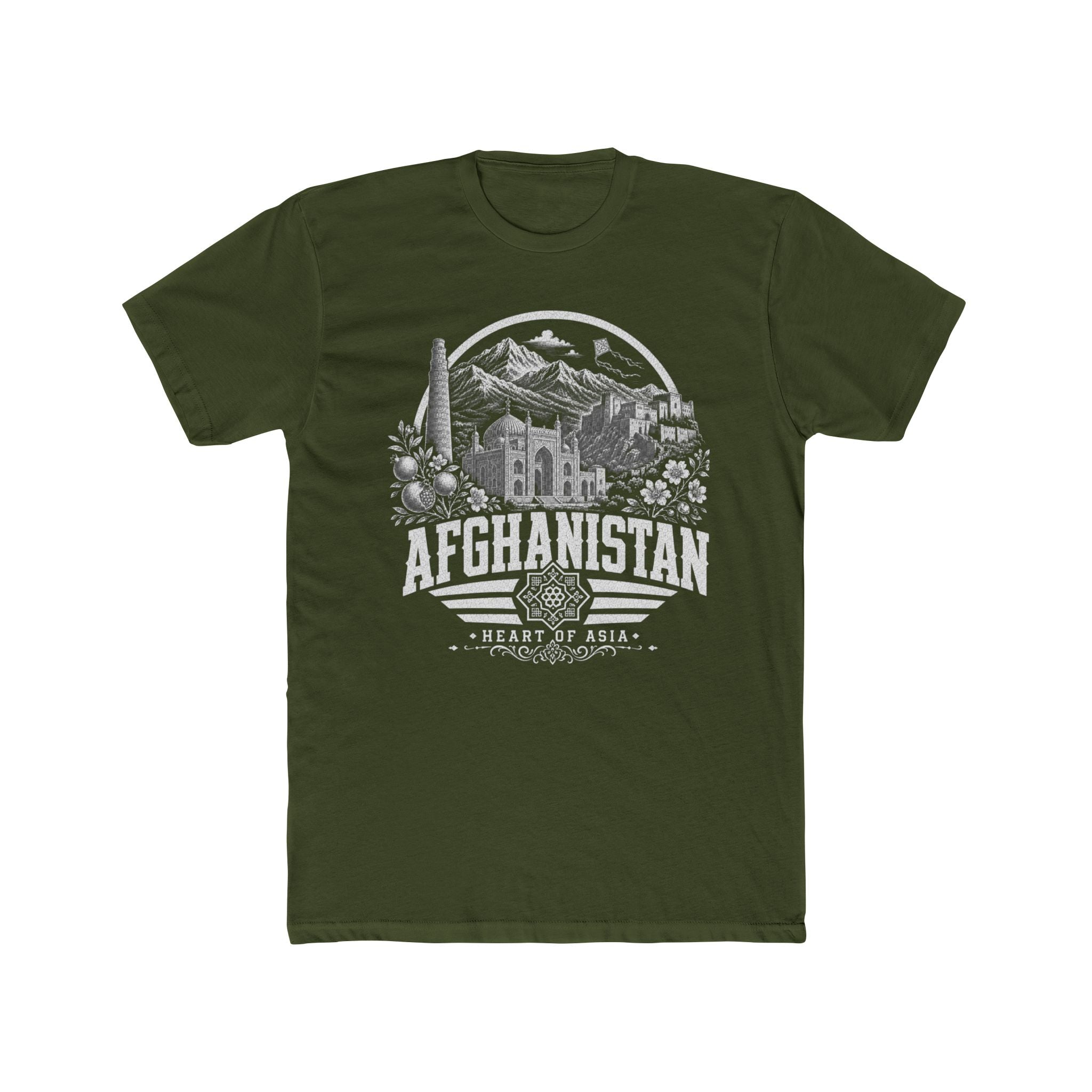 Camiseta Masculina Afeganistão Coração da Ásia