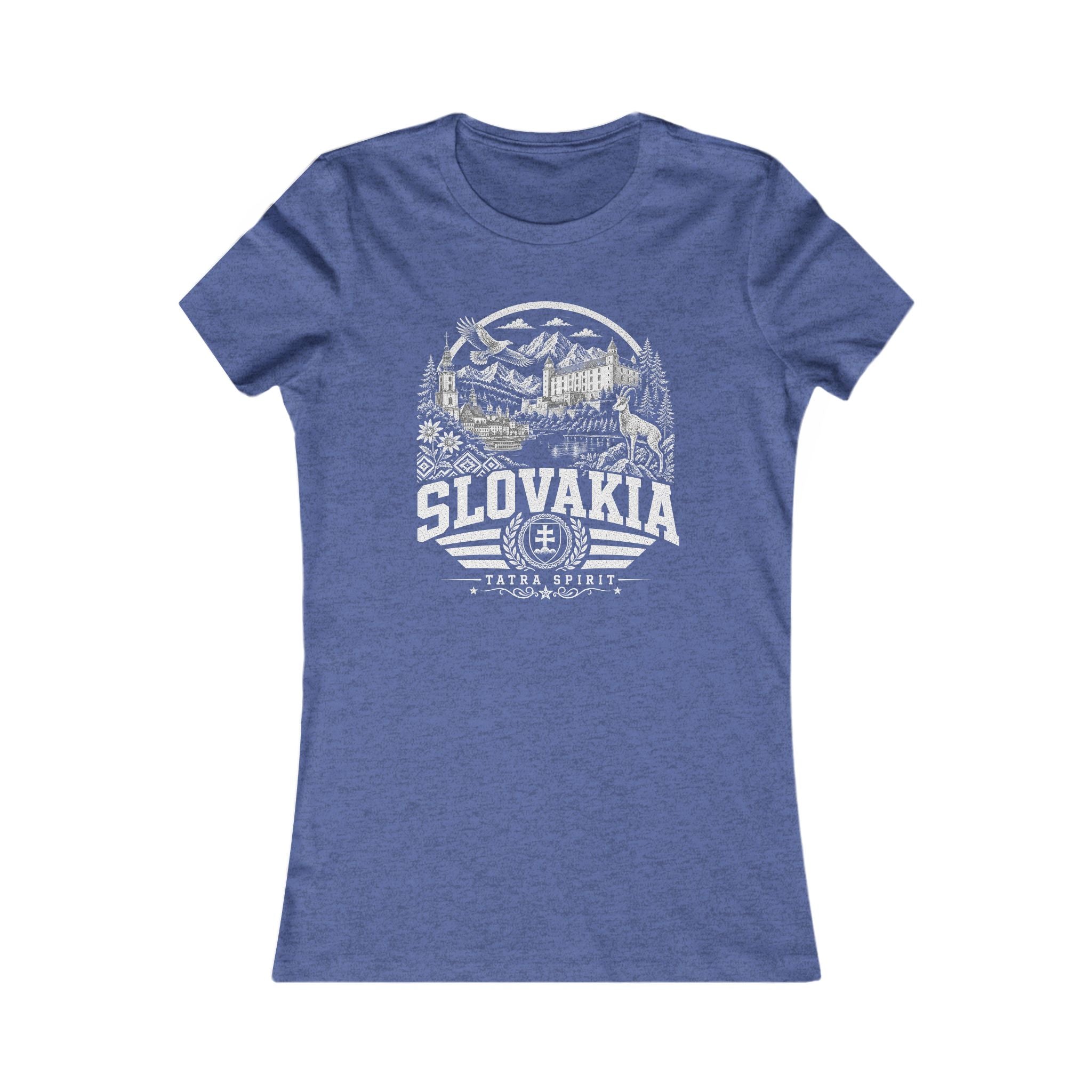 Slovakia vintage landmarks women's tee — iconic landmark design | Nameshi Destinations (view 13)