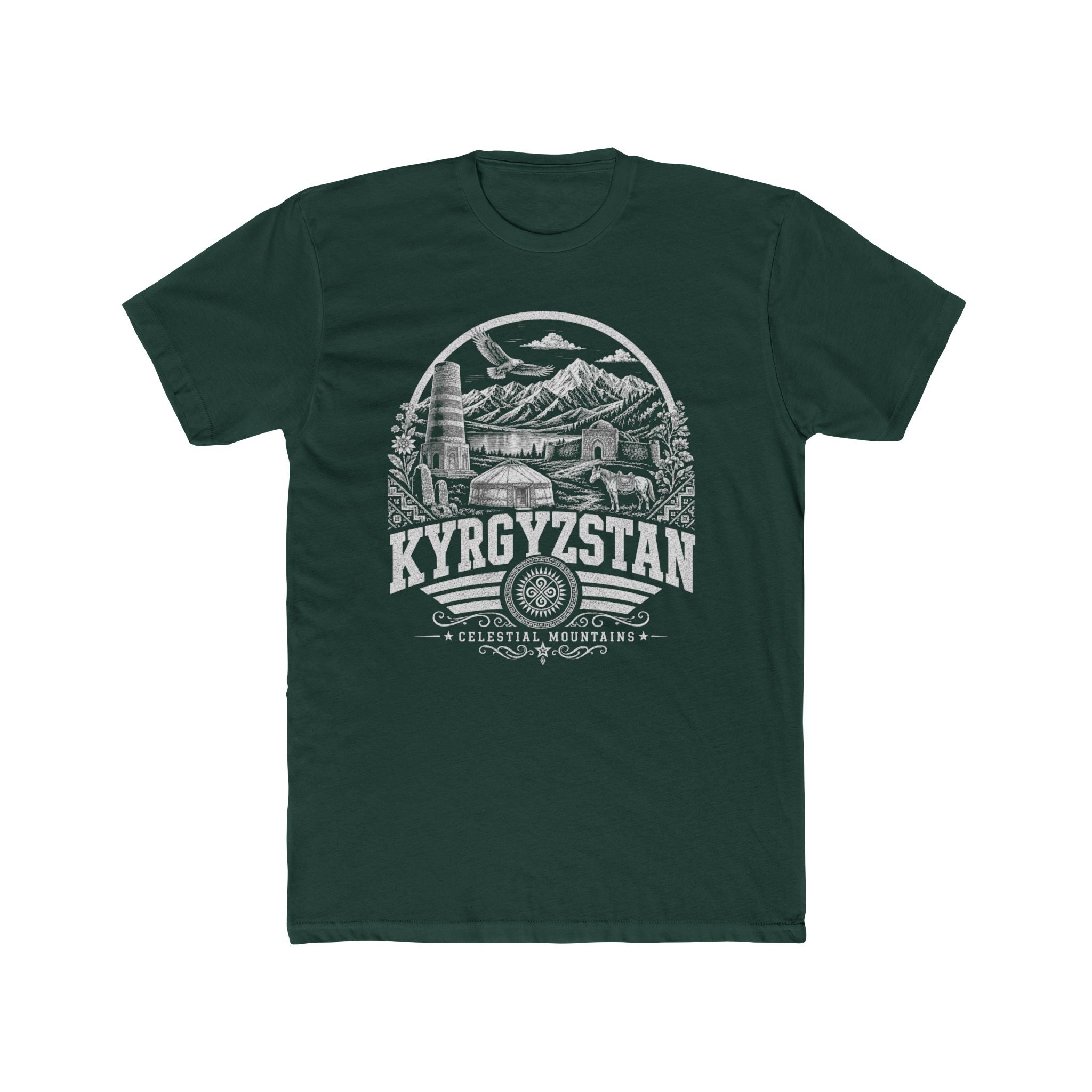 Camiseta Masculina Montanhas Celestiais do Quirguistão