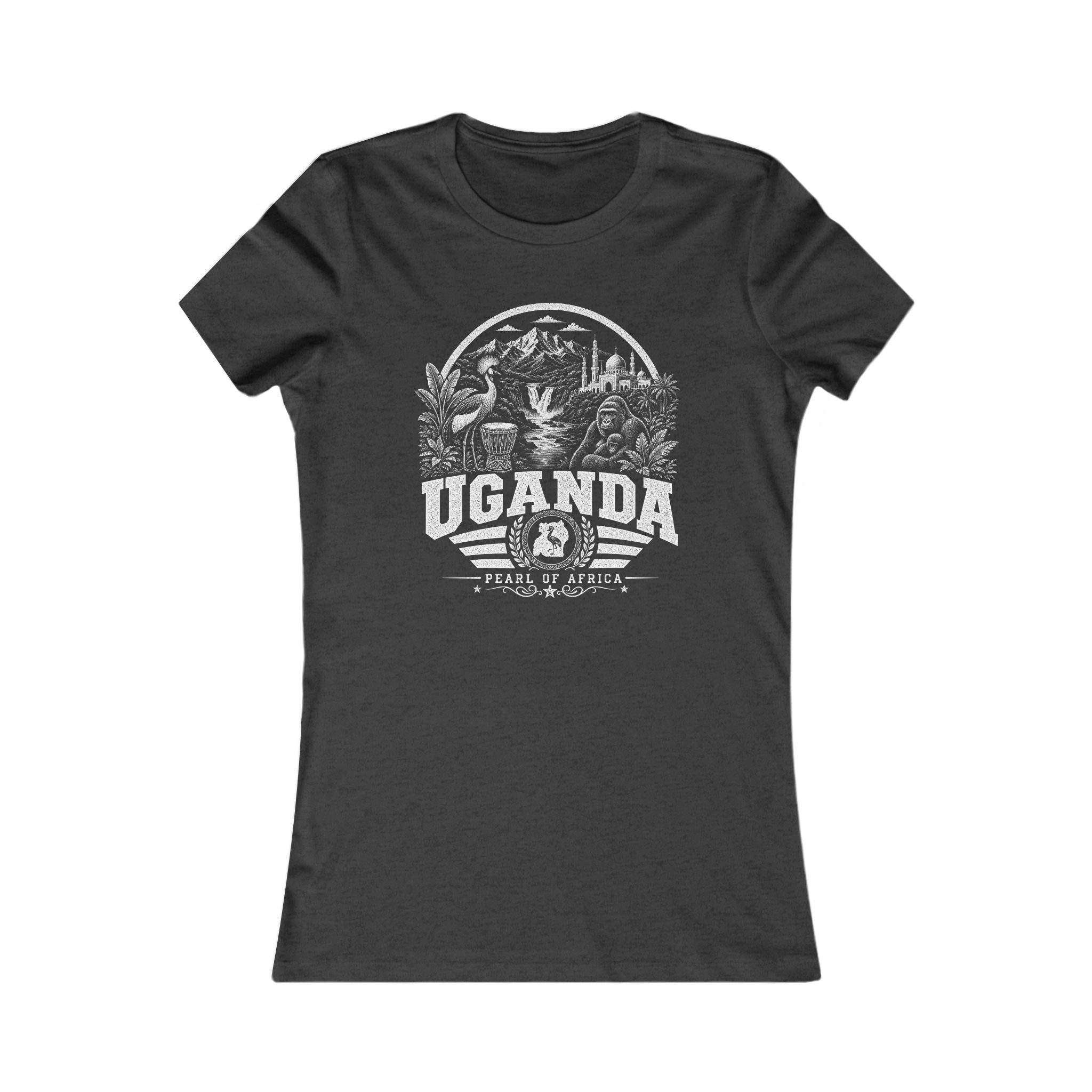Camiseta feminina Uganda Pérola da África