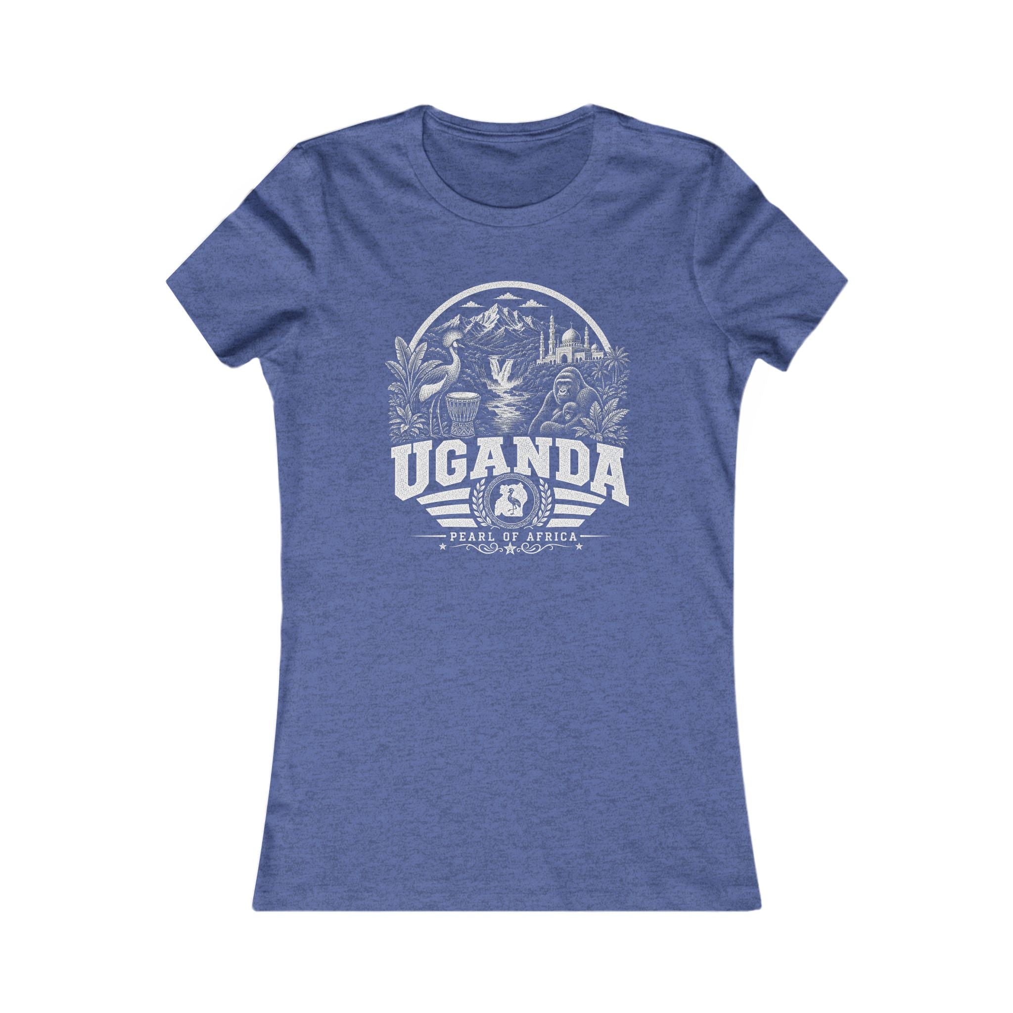 Camiseta feminina Uganda Pérola da África