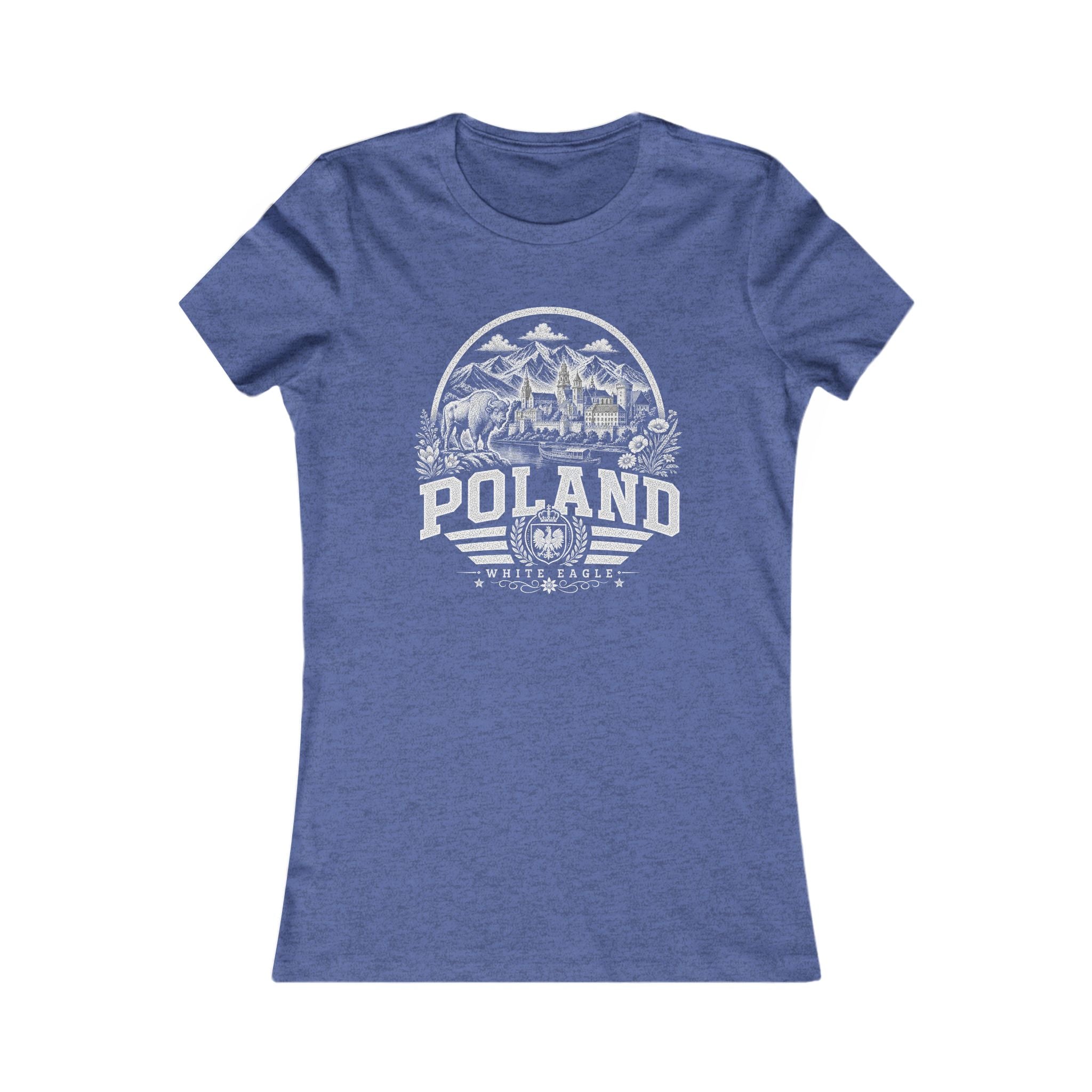 Poland vintage landmarks women's tee — iconic landmark design | Nameshi Destinations (view 13)