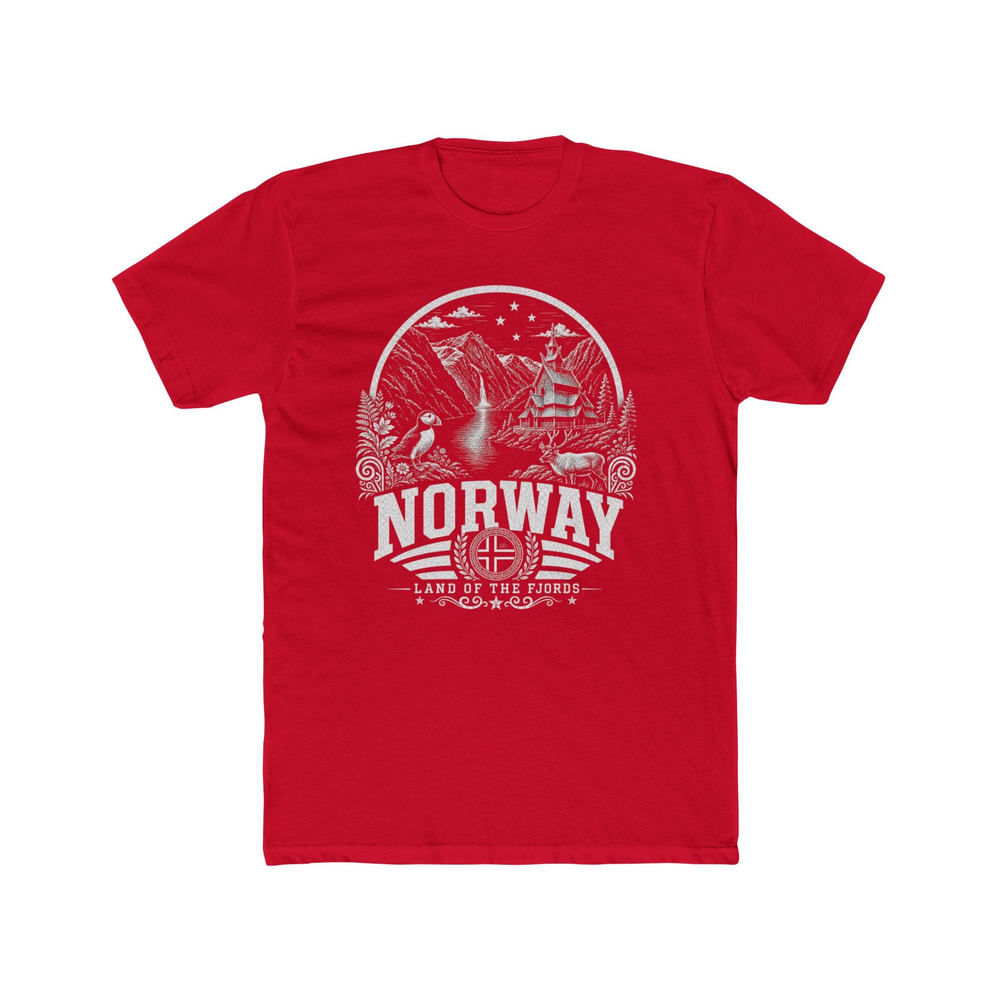 Norway vintage landmarks men's tee — iconic landmark design | Nameshi Destinations (view 15)