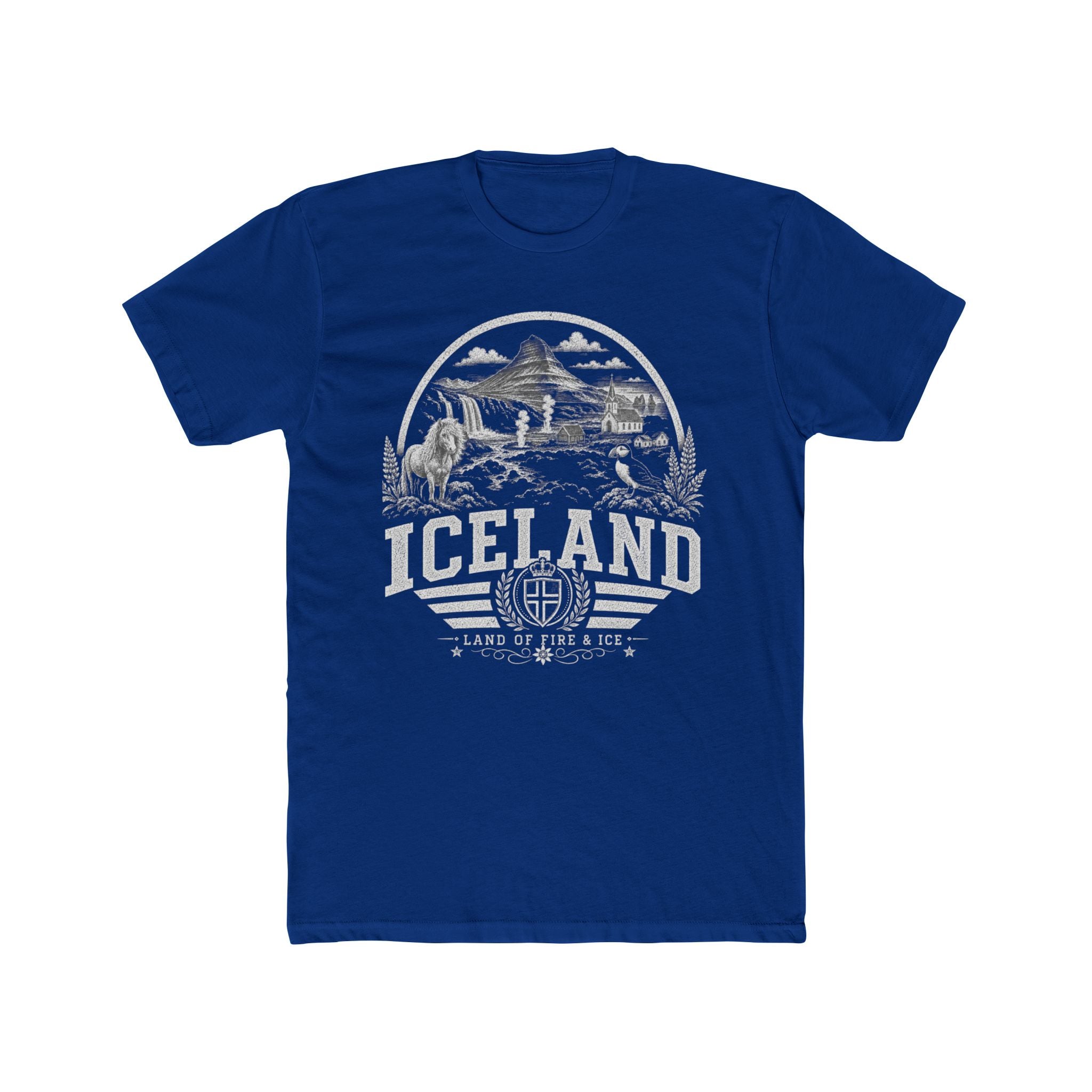 Iceland vintage landmarks men's tee — iconic landmark design | Nameshi Destinations (view 11)