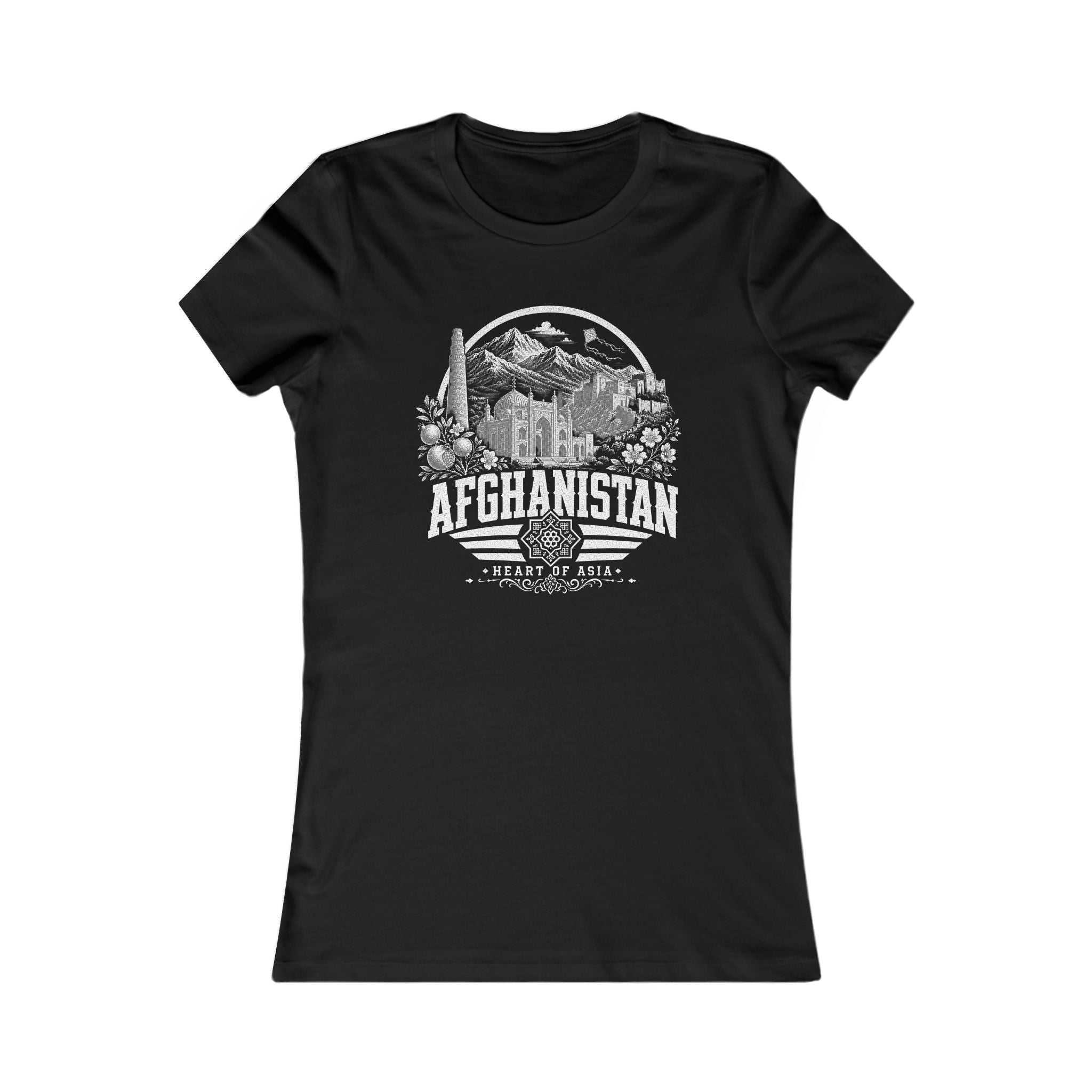 Camiseta Feminina Afeganistão Coração da Ásia