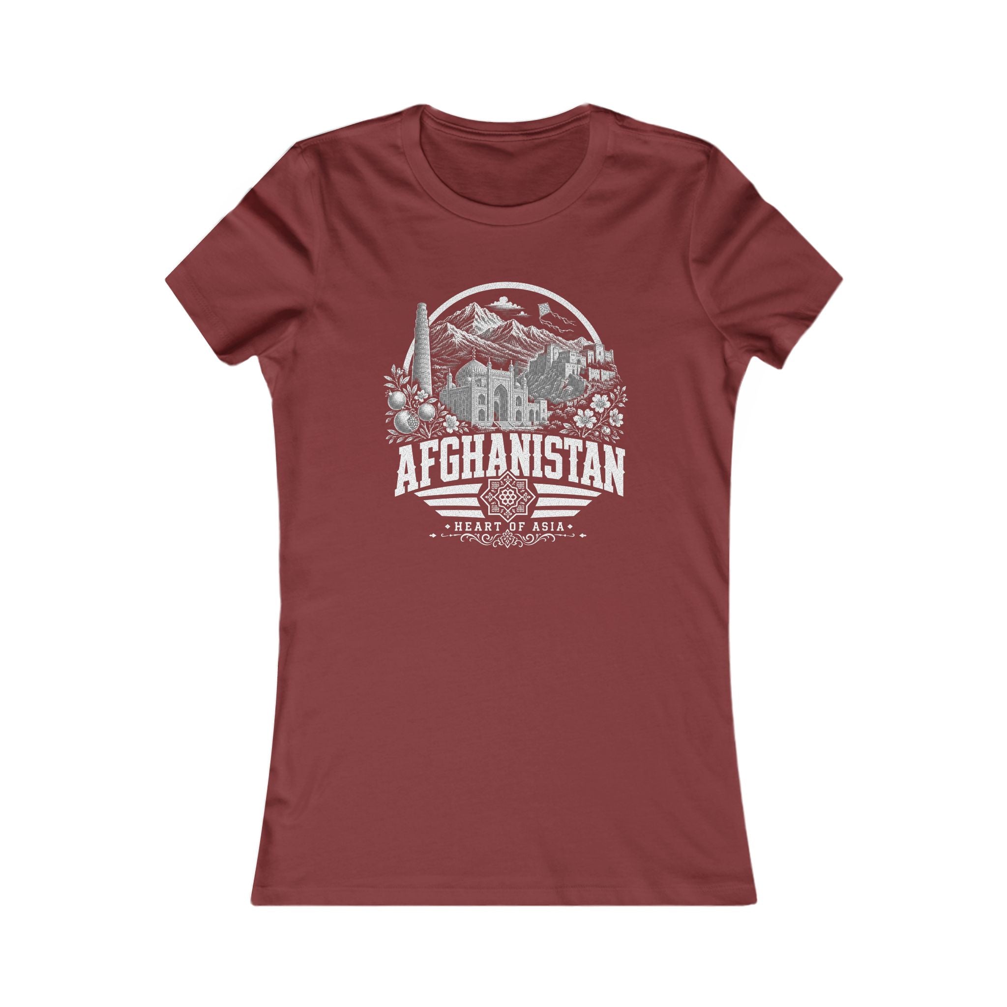 Camiseta Feminina Afeganistão Coração da Ásia