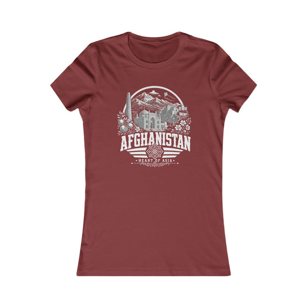 Camiseta de mujer de Afganistán Corazón de Asia
