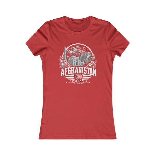 Camiseta de mujer de Afganistán Corazón de Asia