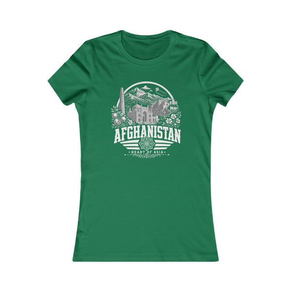 Camiseta de mujer de Afganistán Corazón de Asia