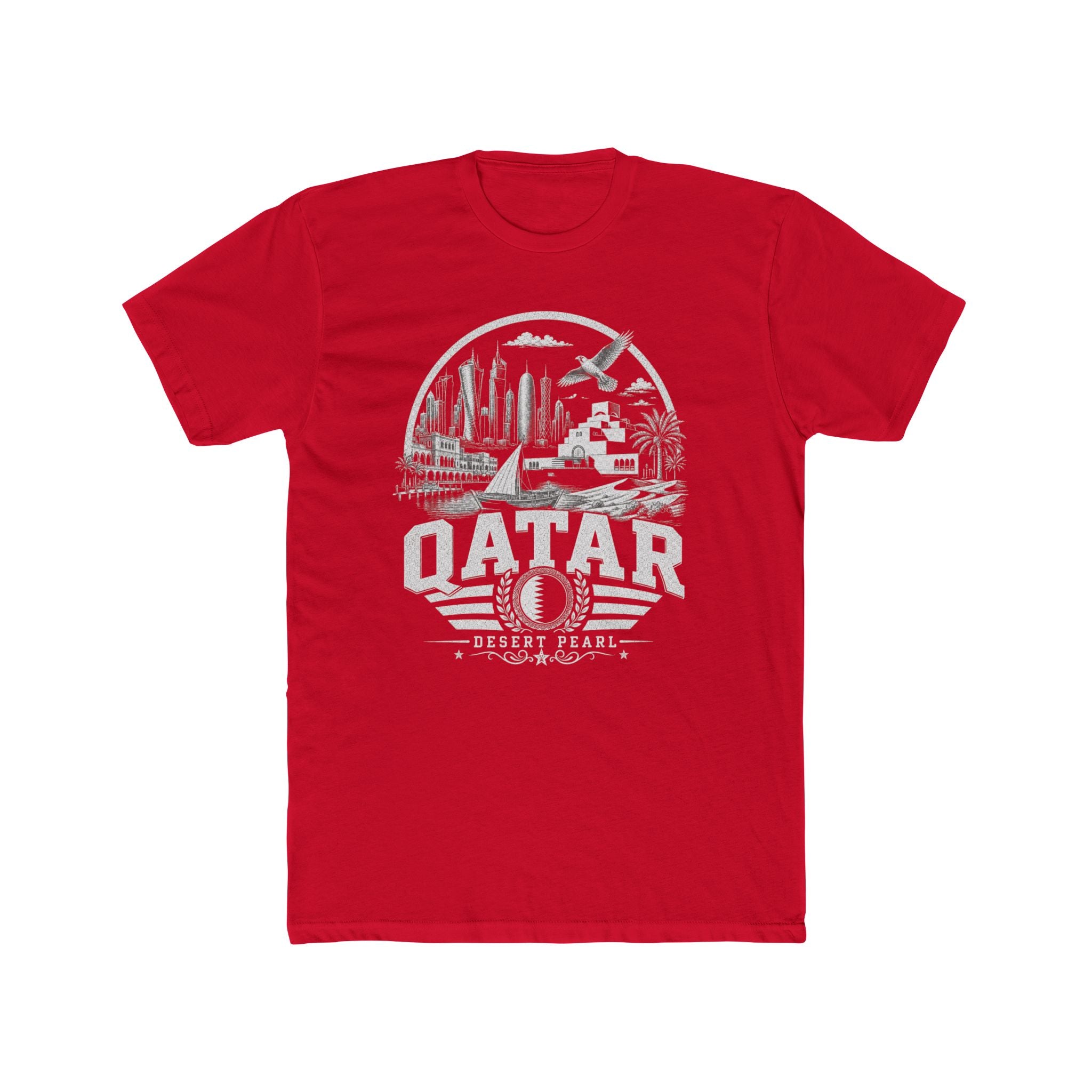 Camiseta Masculina Qatar Desert Pearl