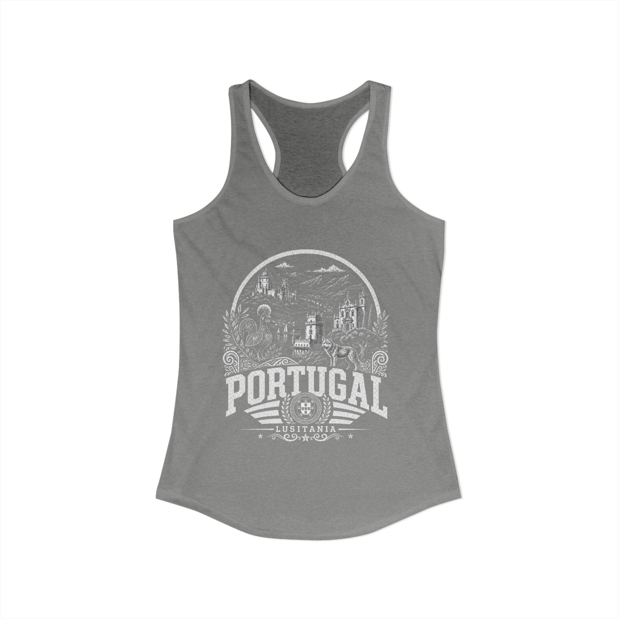 Portugal vintage landmarks tank top — iconic landmark design | Nameshi Destinations (view 23)
