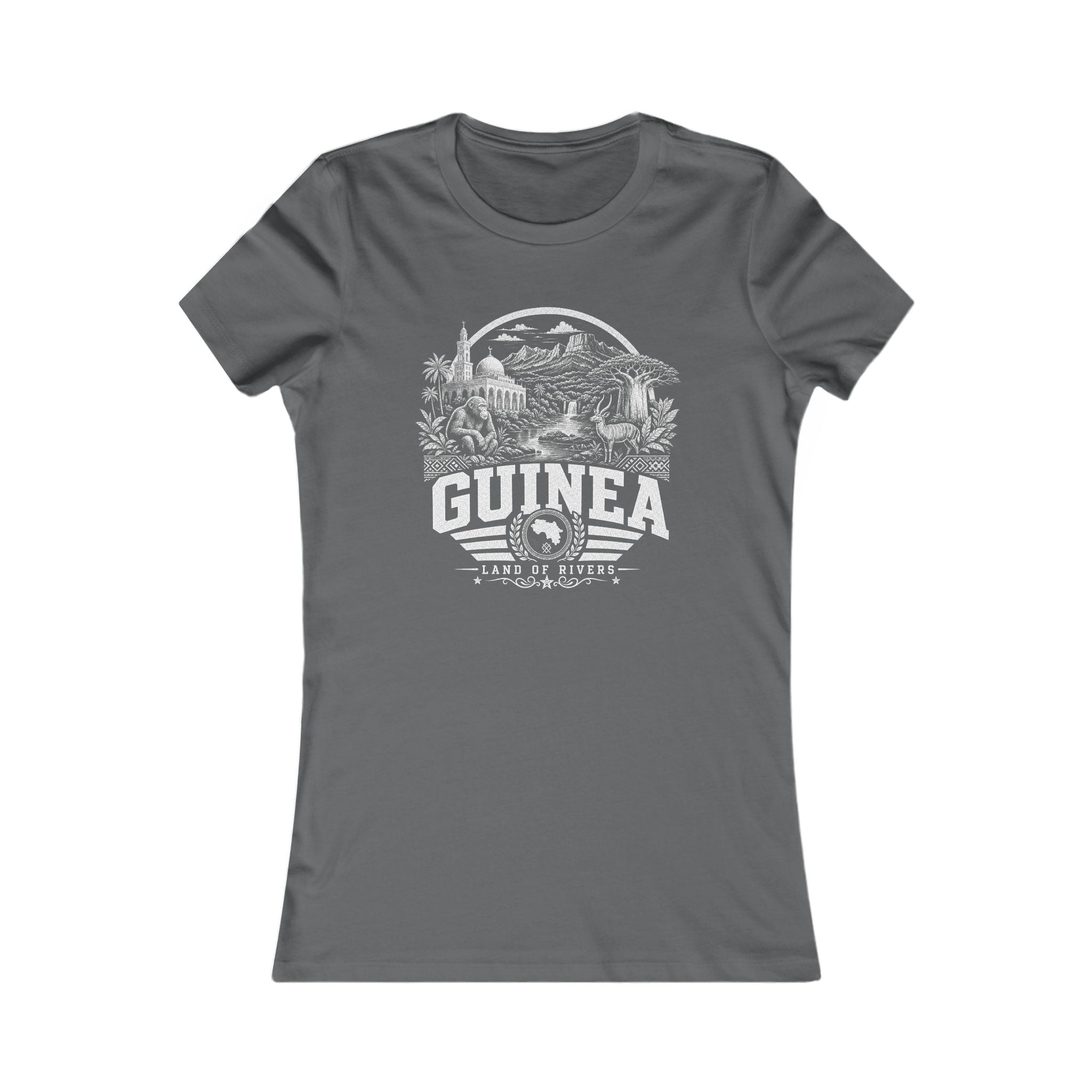 Camiseta de mujer de Guinea, Tierra de Ríos