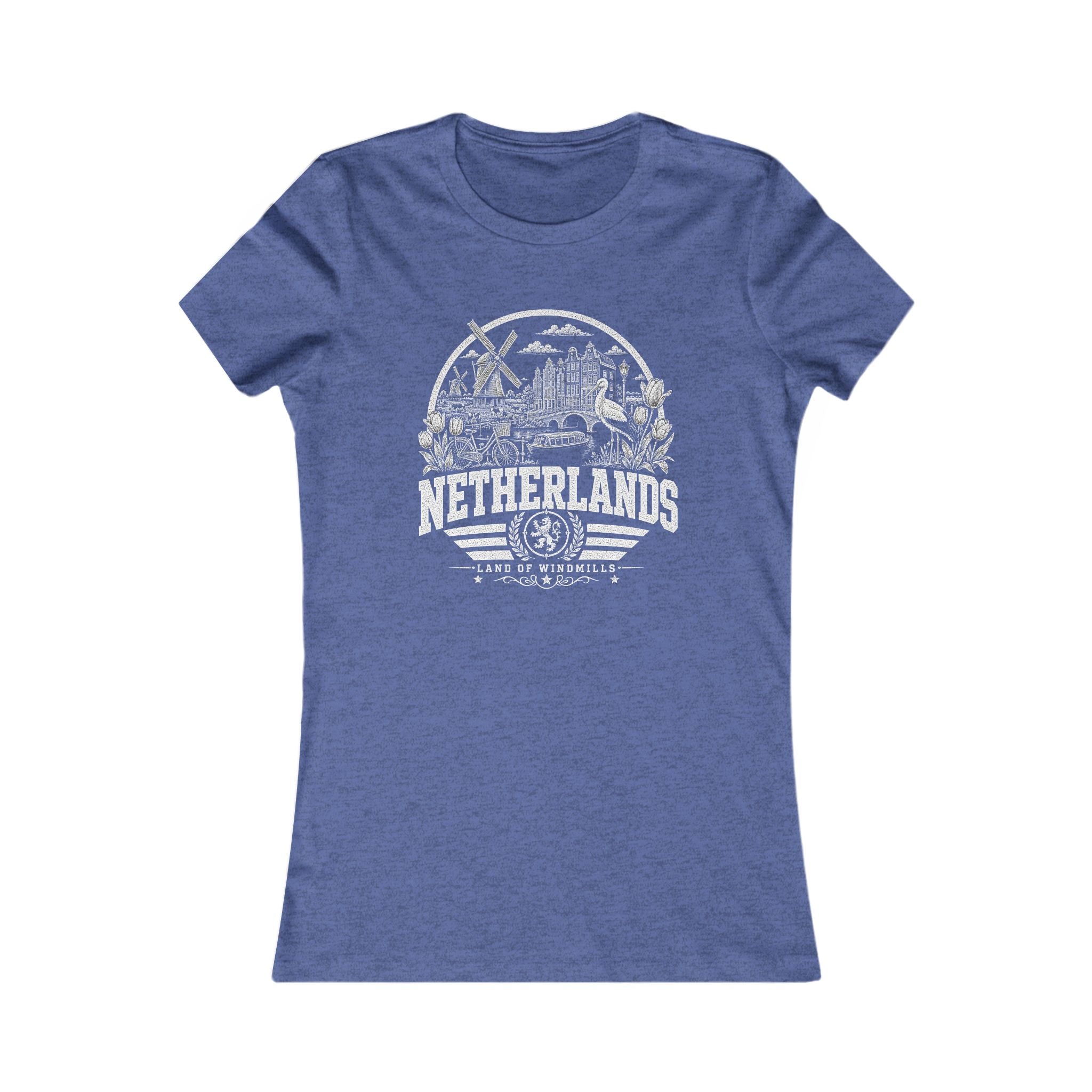 Netherlands vintage landmarks women's tee — iconic landmark design | Nameshi Destinations (view 13)