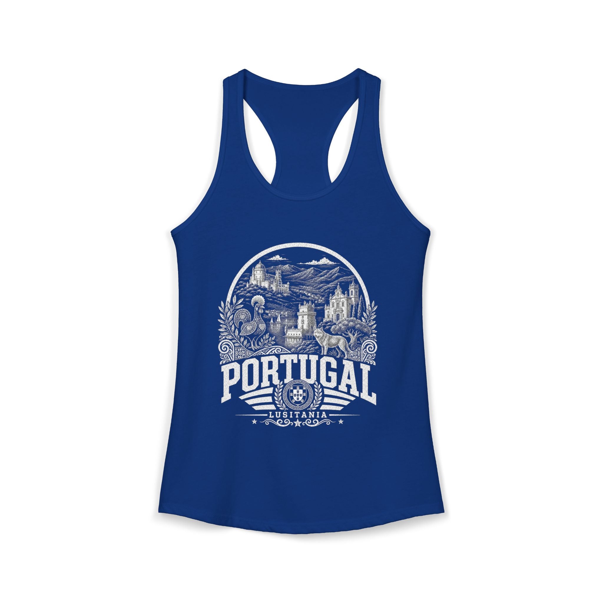 Portugal vintage landmarks tank top — iconic landmark design | Nameshi Destinations (view 10)