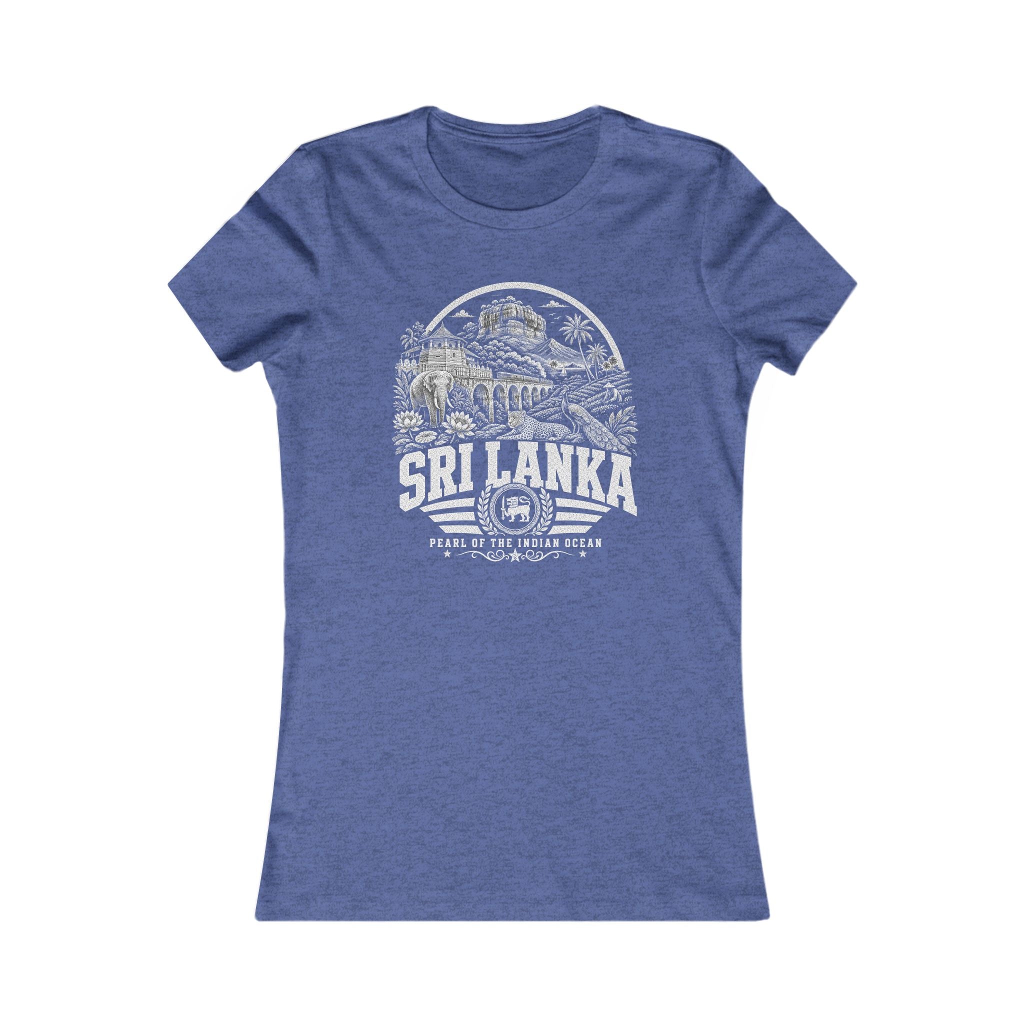 Camiseta feminina "Sri Lanka Pérola do Oceano Índico"