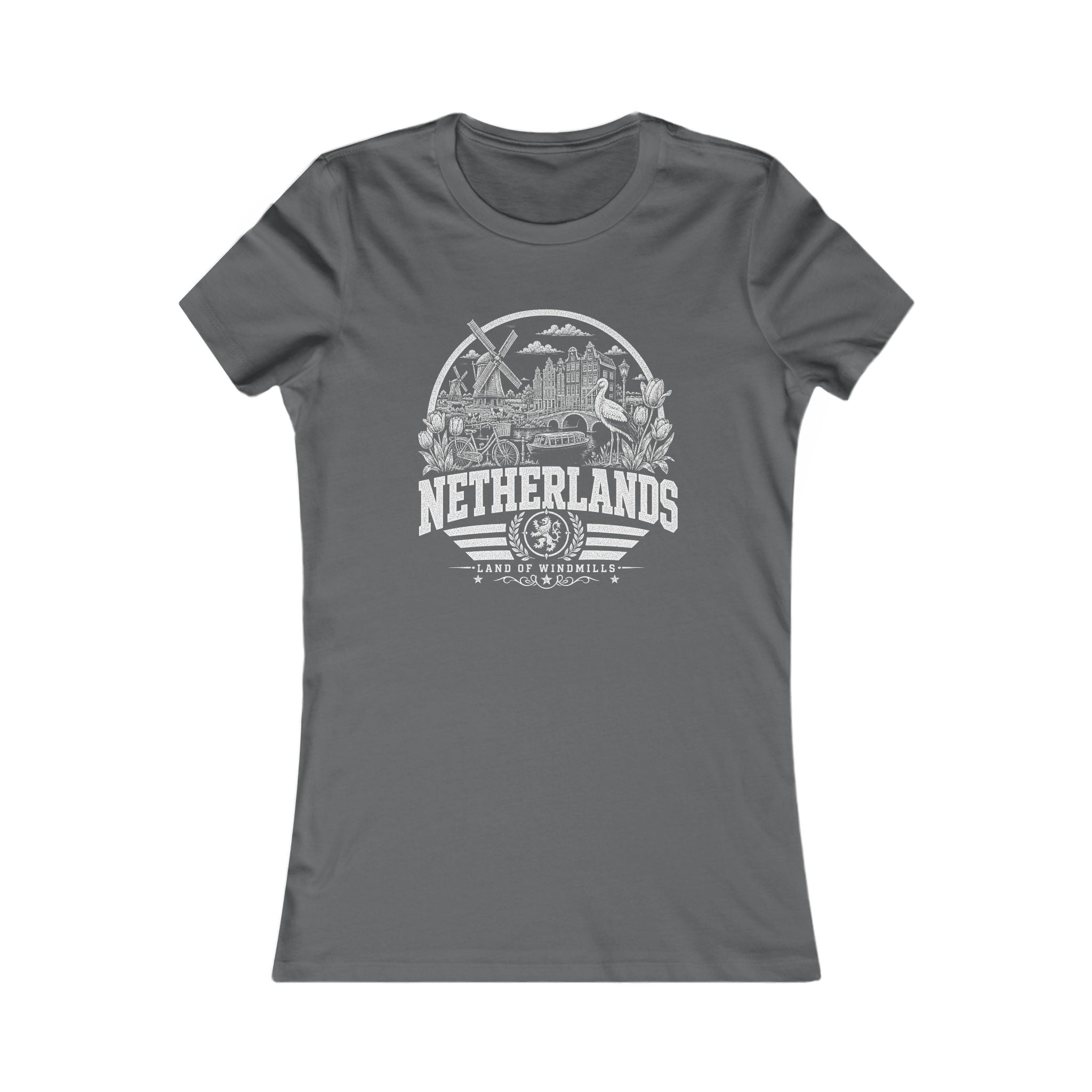 Netherlands vintage landmarks women's tee — iconic landmark design | Nameshi Destinations (view 11)