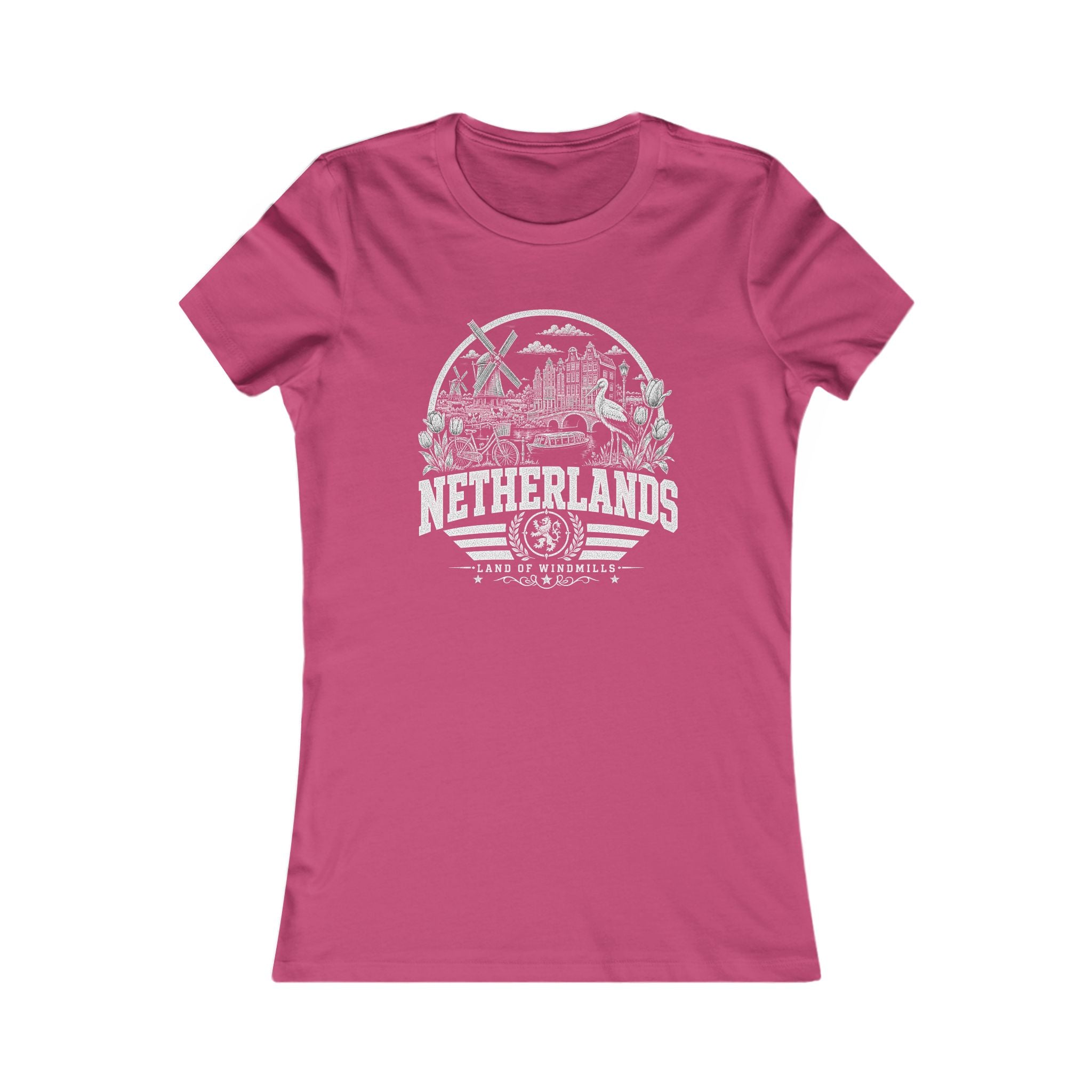 Netherlands vintage landmarks women's tee — iconic landmark design | Nameshi Destinations (view 16)
