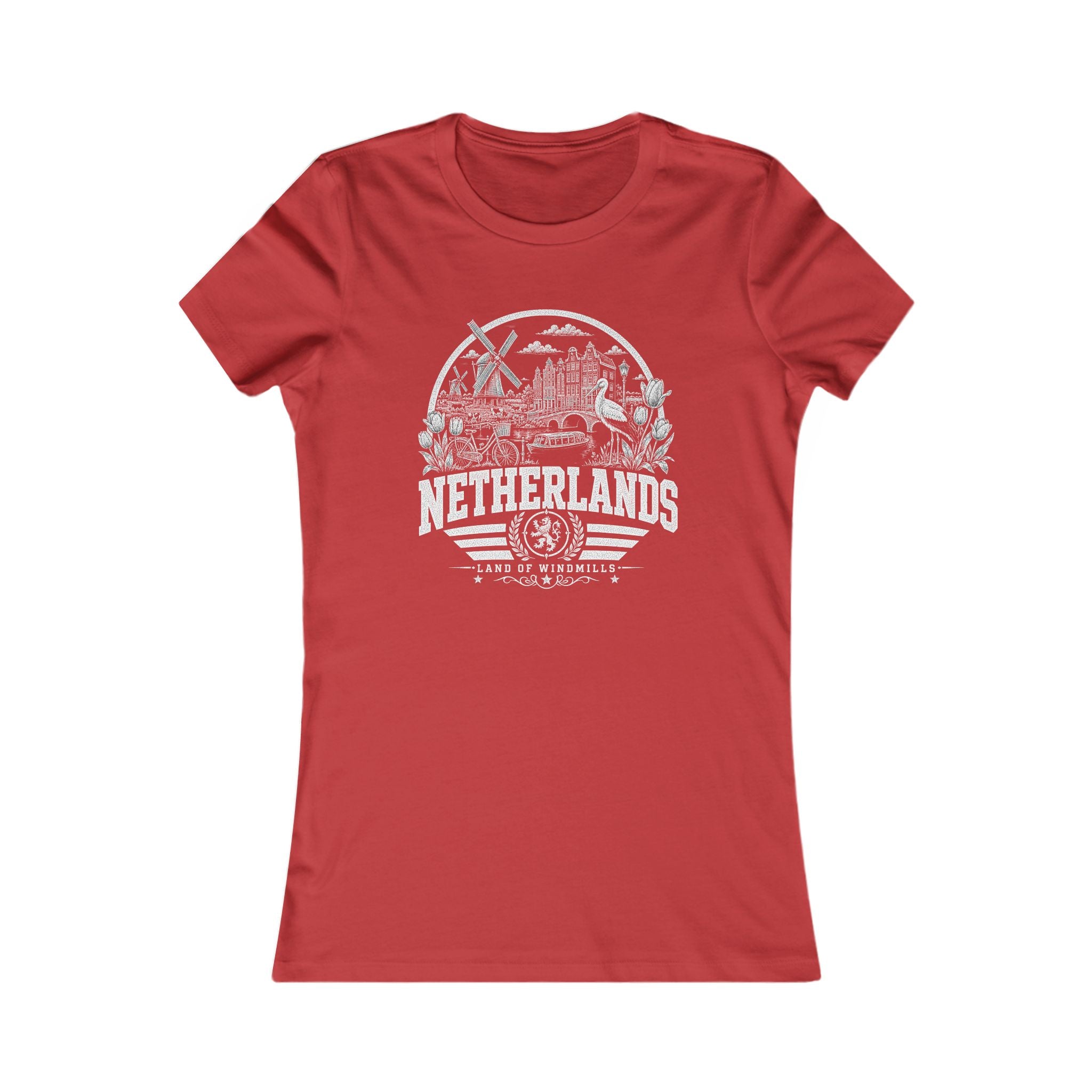 Netherlands vintage landmarks women's tee — iconic landmark design | Nameshi Destinations (view 9)