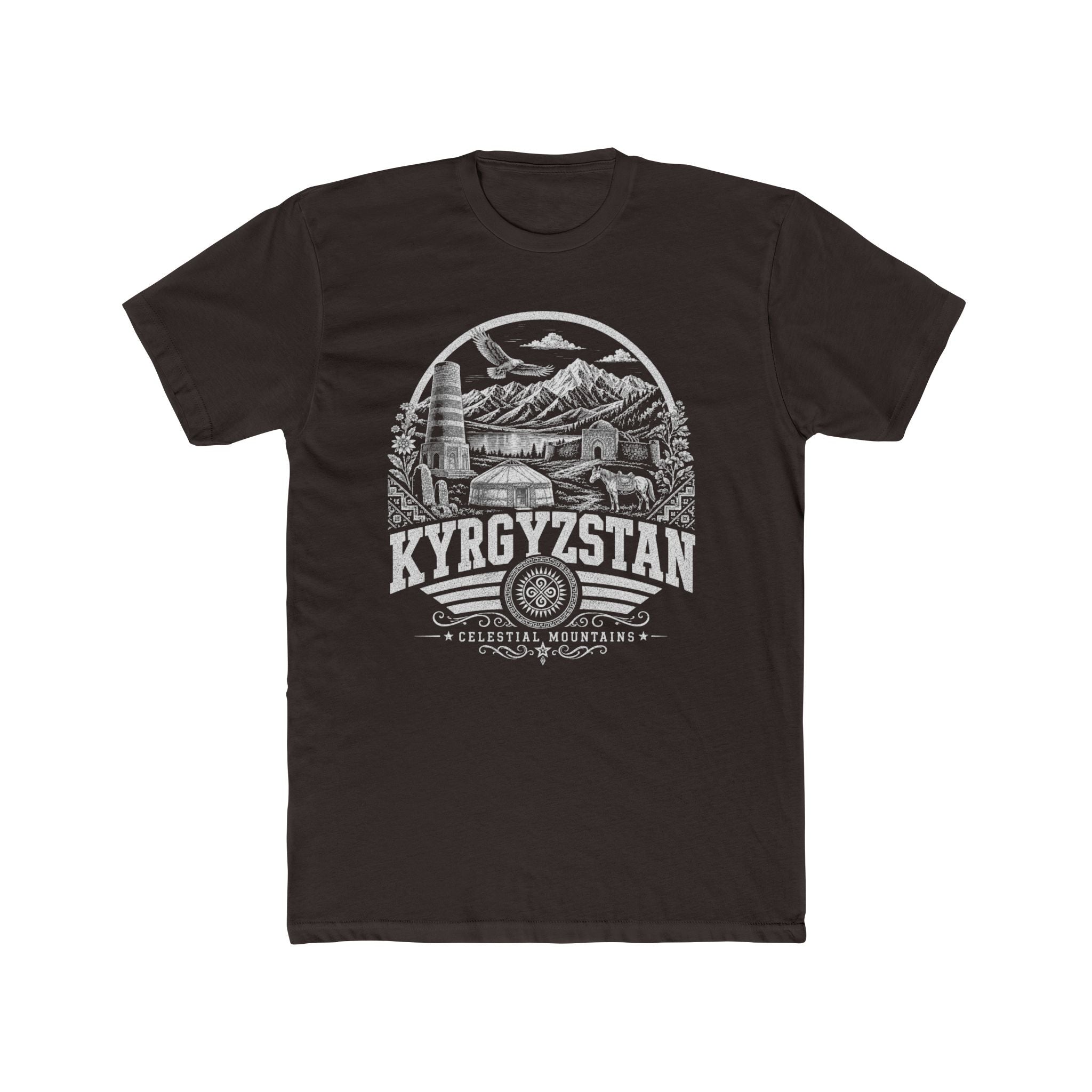Camiseta Masculina Montanhas Celestiais do Quirguistão