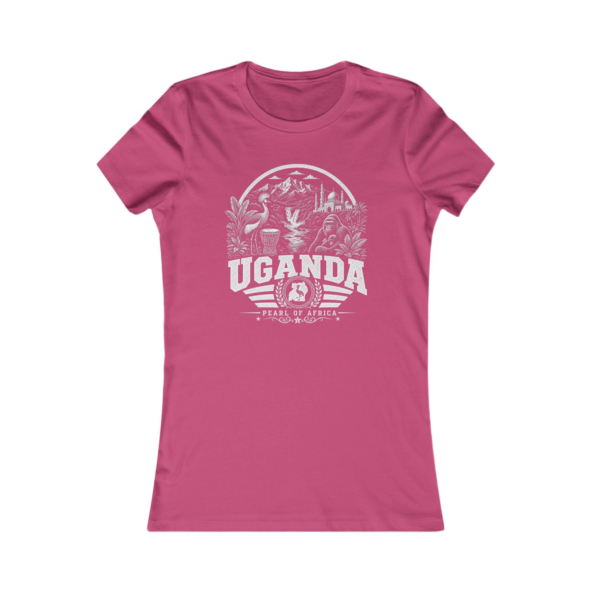 Camiseta feminina Uganda Pérola da África