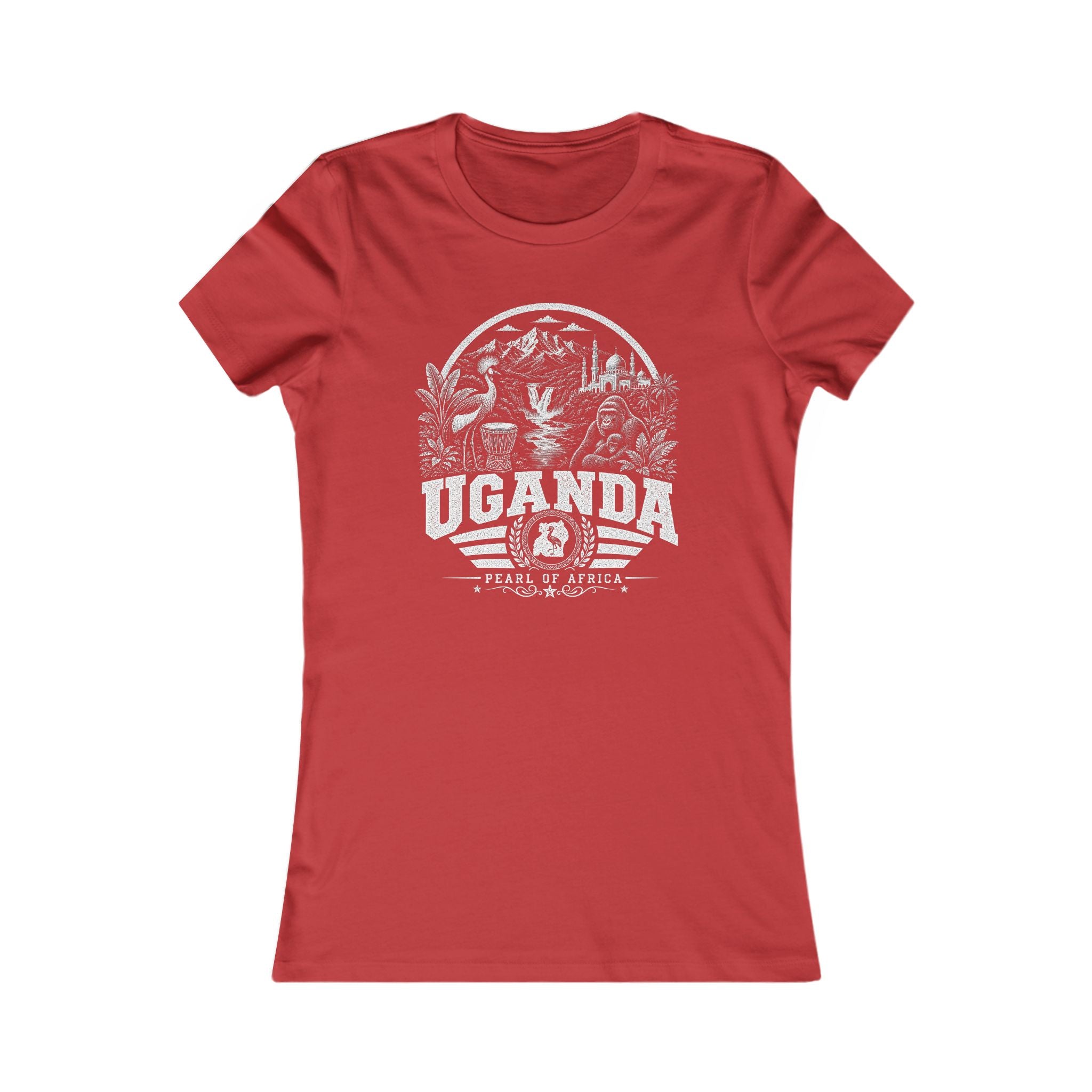 Camiseta feminina Uganda Pérola da África