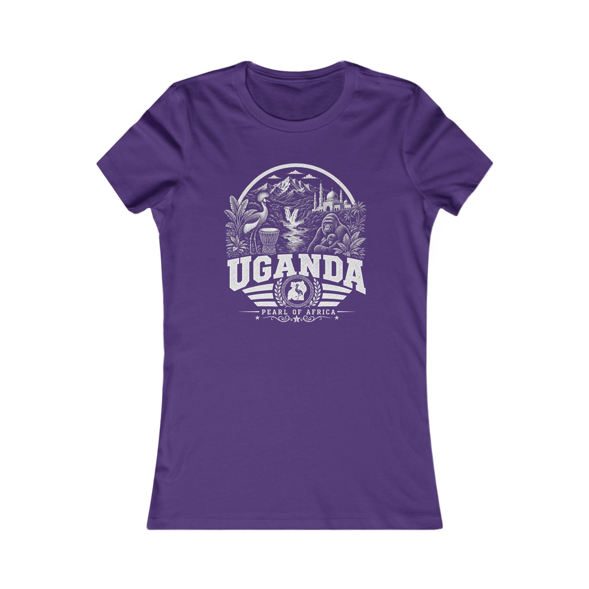 Camiseta feminina Uganda Pérola da África
