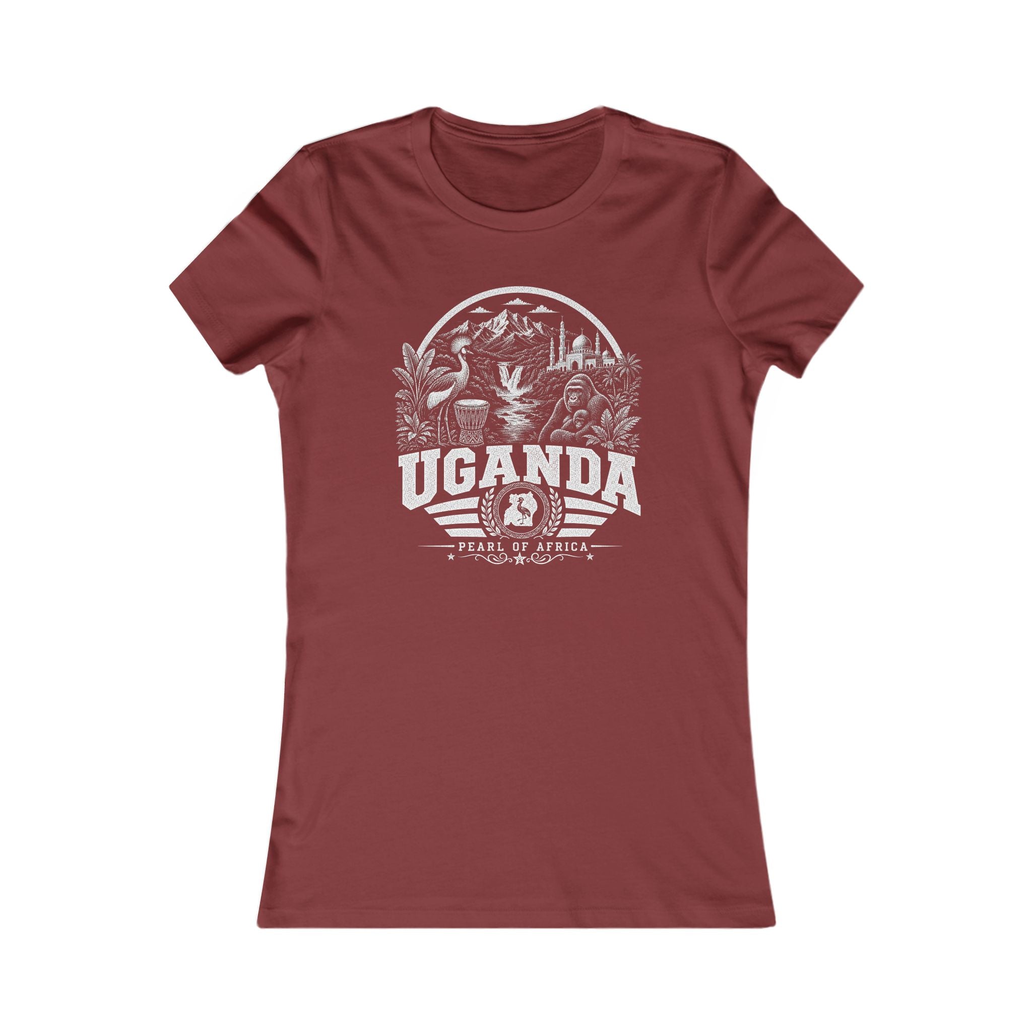 Camiseta feminina Uganda Pérola da África
