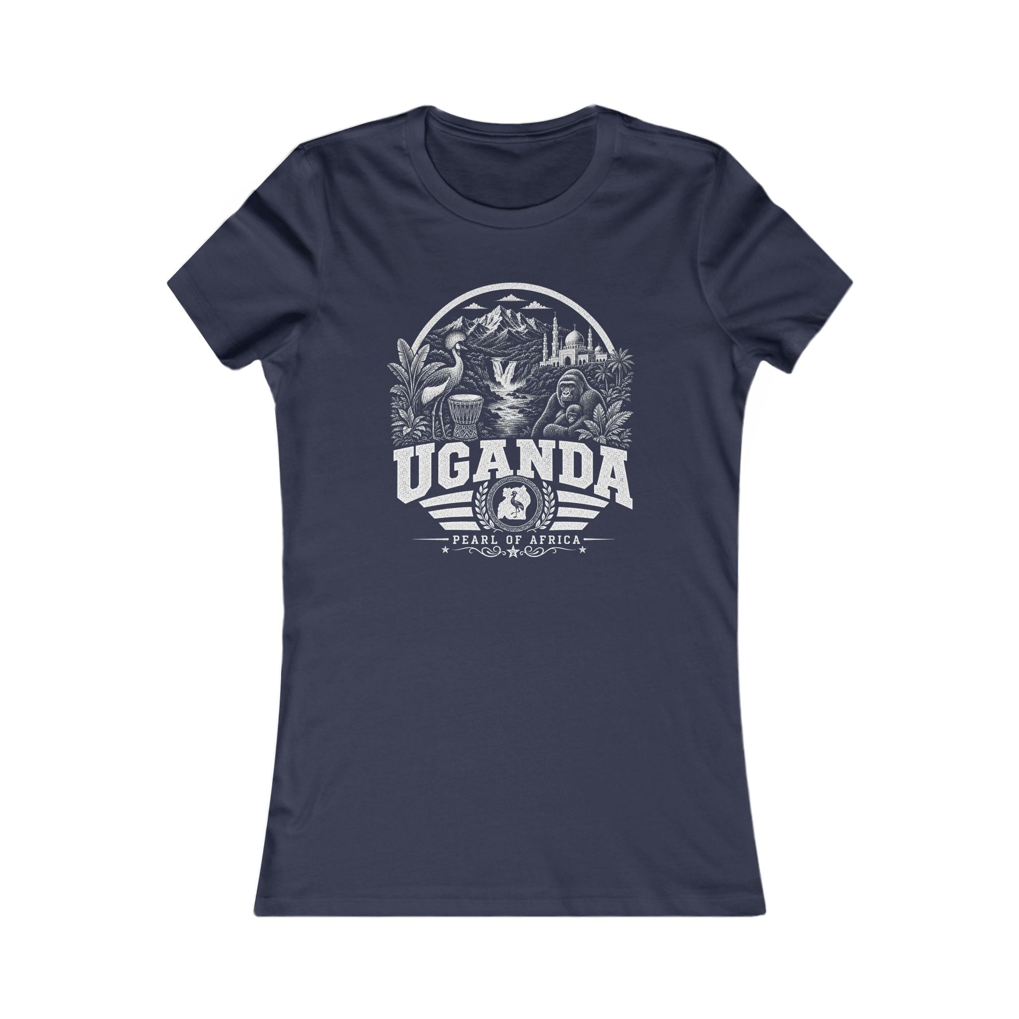 Camiseta feminina Uganda Pérola da África