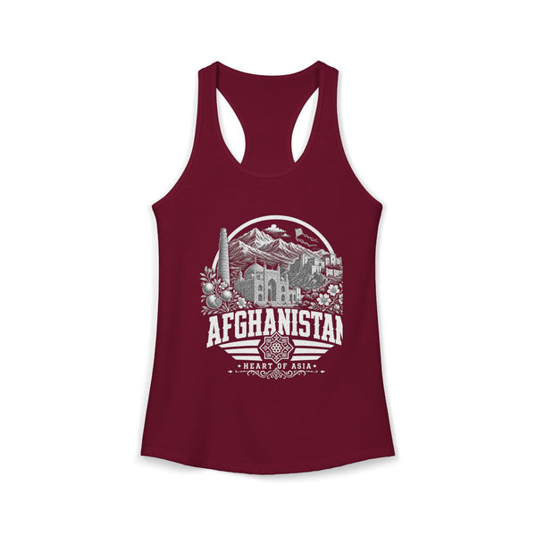 Camiseta de tirantes para mujer "Corazón de Asia" de Afganistán