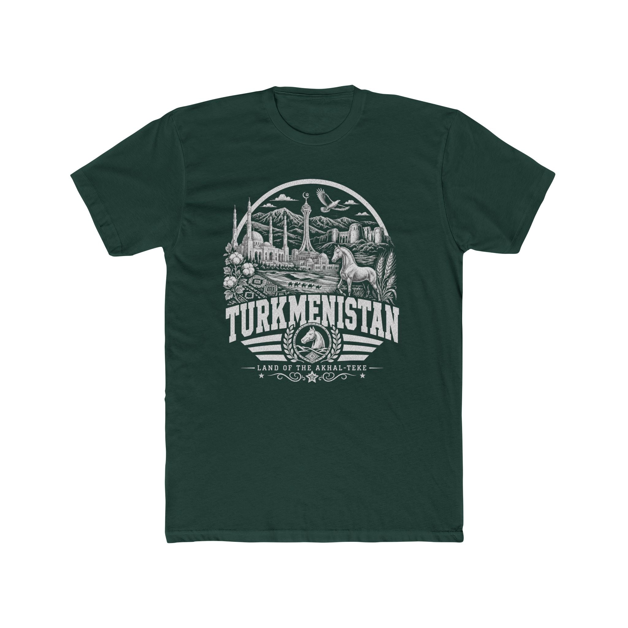 Turcomenistão, Terra do Akhal-Teke - Camiseta Masculina