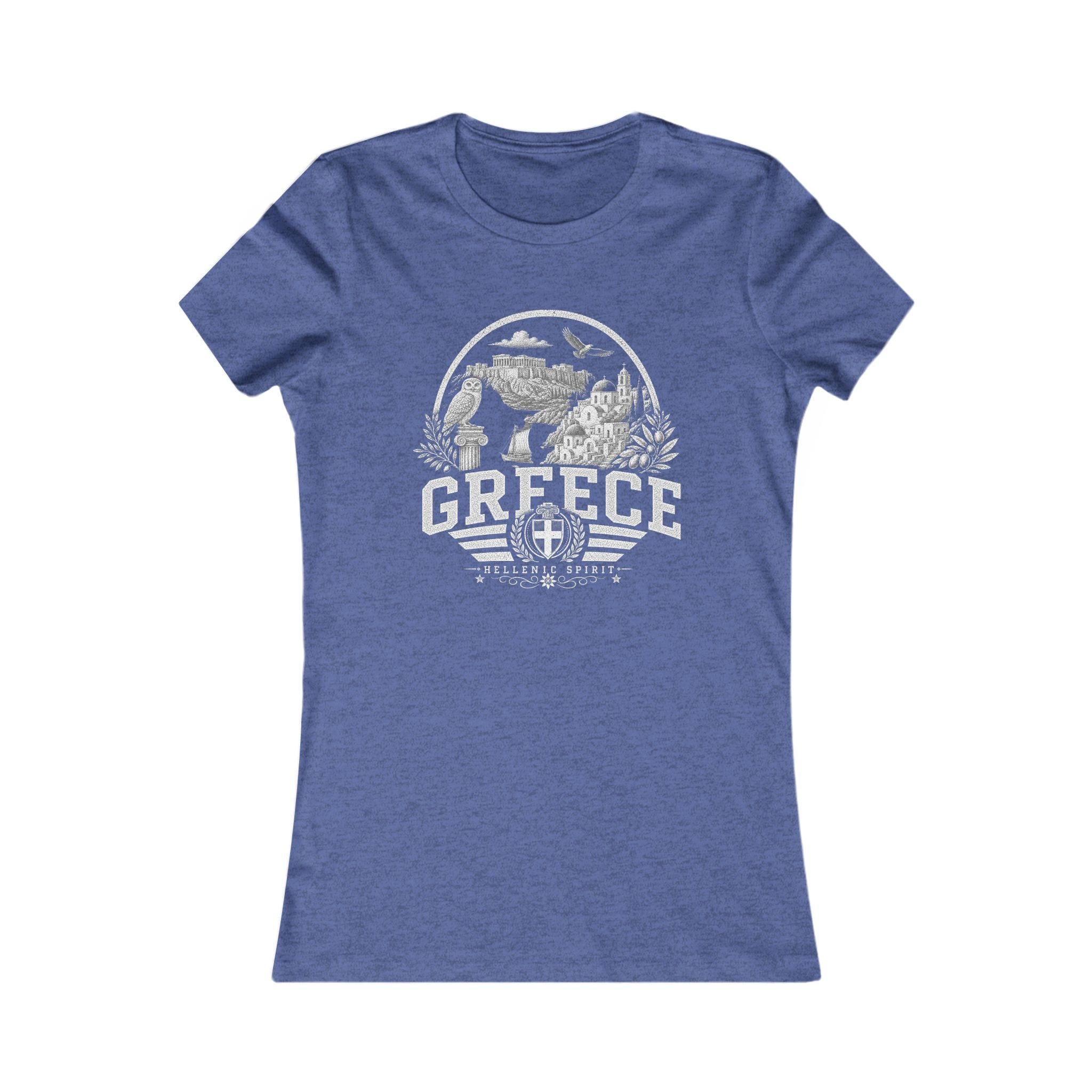 Greece vintage landmarks women's tee — iconic landmark design | Nameshi Destinations (view 13)