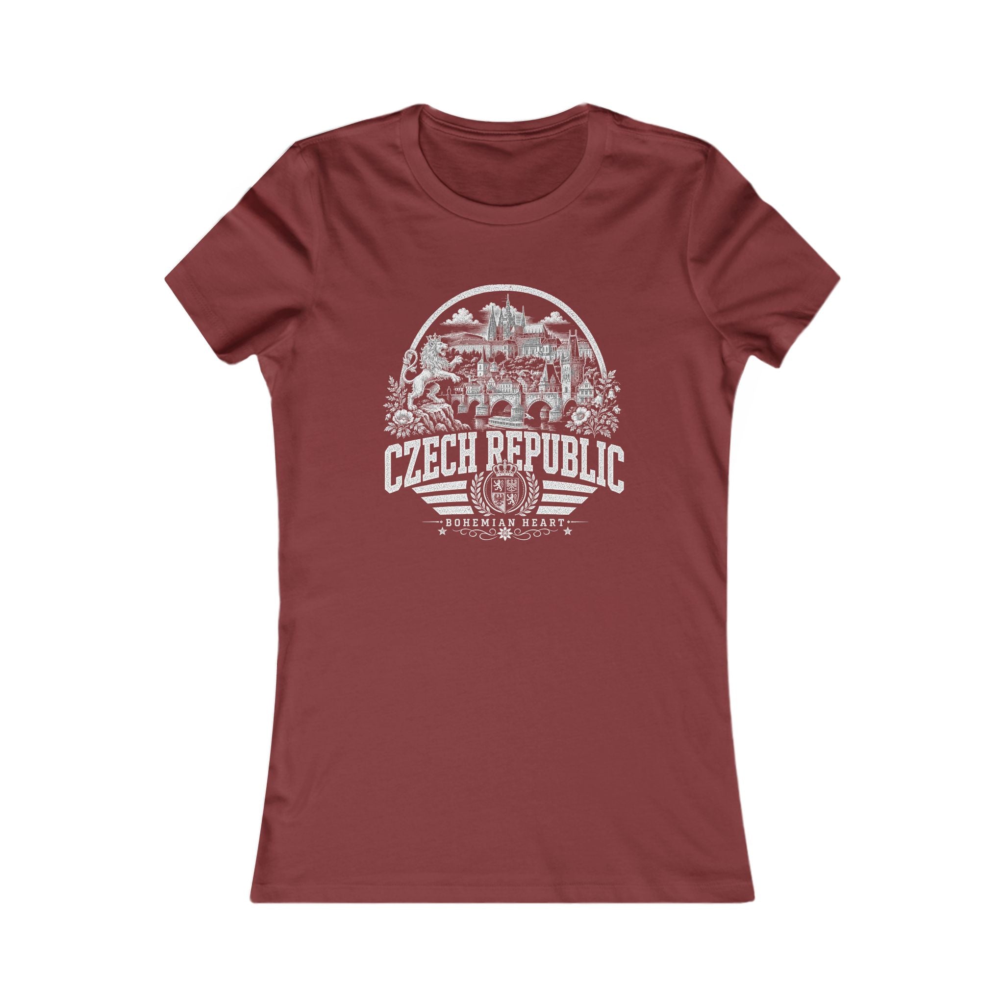 Czech Republic vintage landmarks women's tee — iconic landmark design | Nameshi Destinations (view 15)
