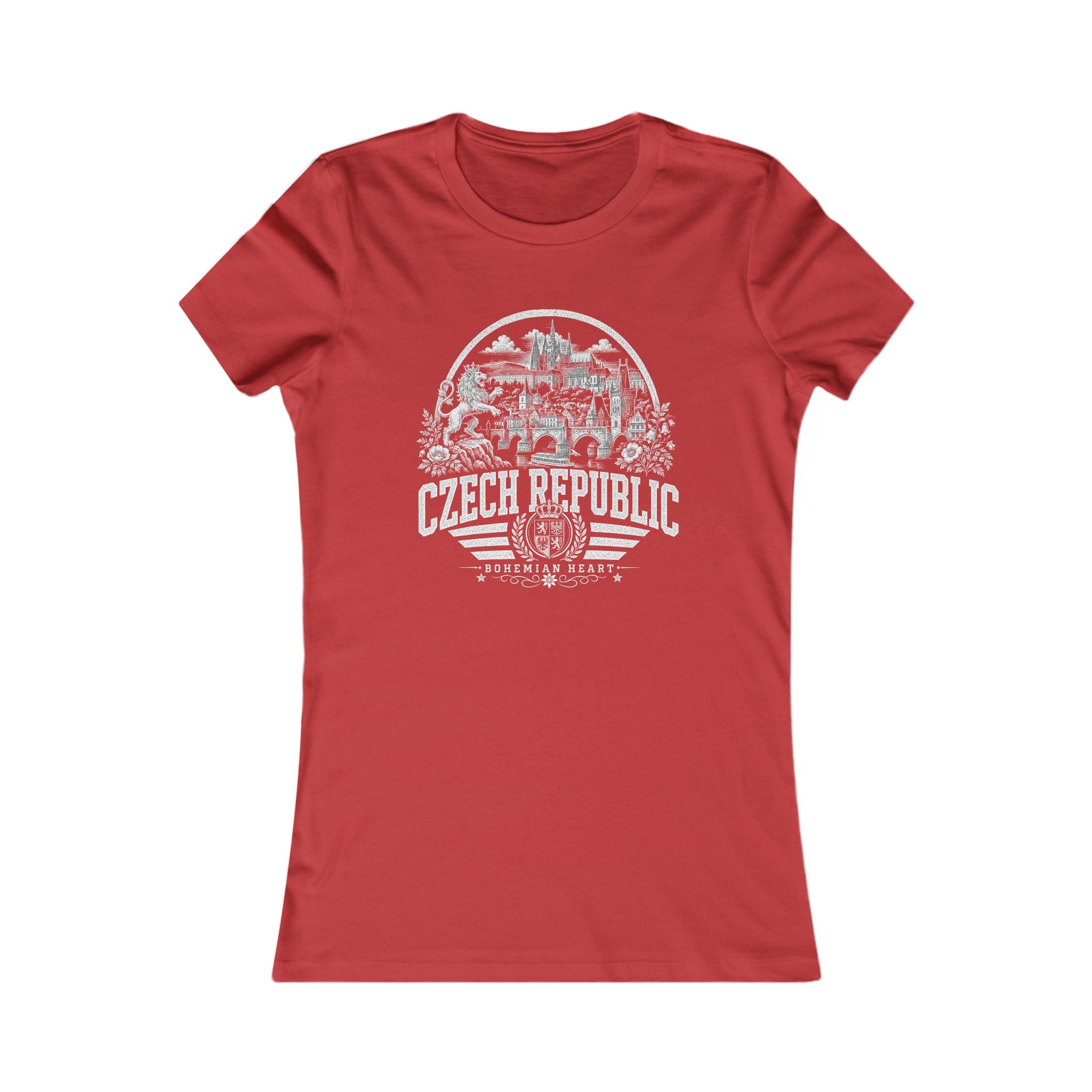 Czech Republic vintage landmarks women's tee — iconic landmark design | Nameshi Destinations (view 9)
