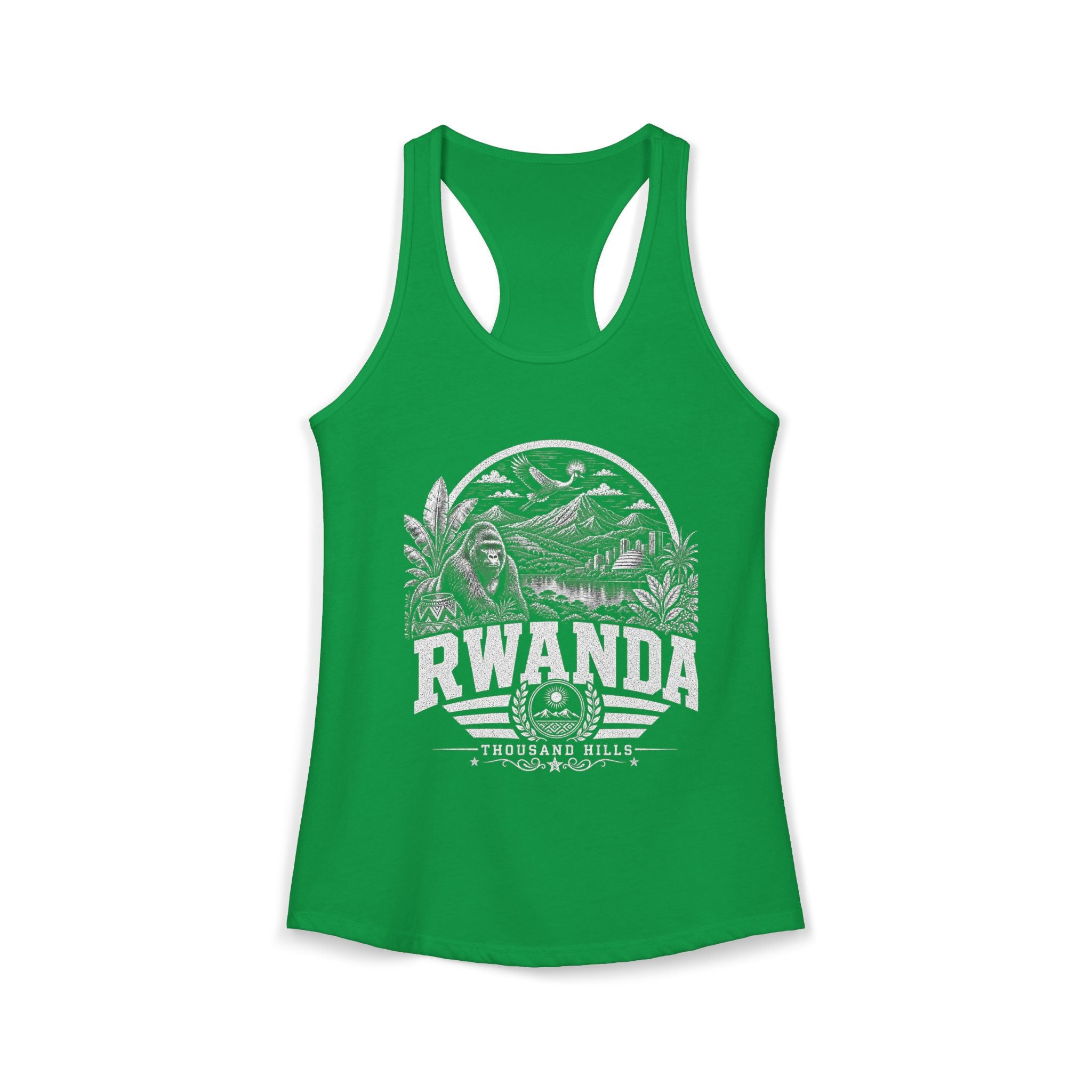 USA vintage landmarks tank top — iconic landmark design | Nameshi Destinations (view 4)
