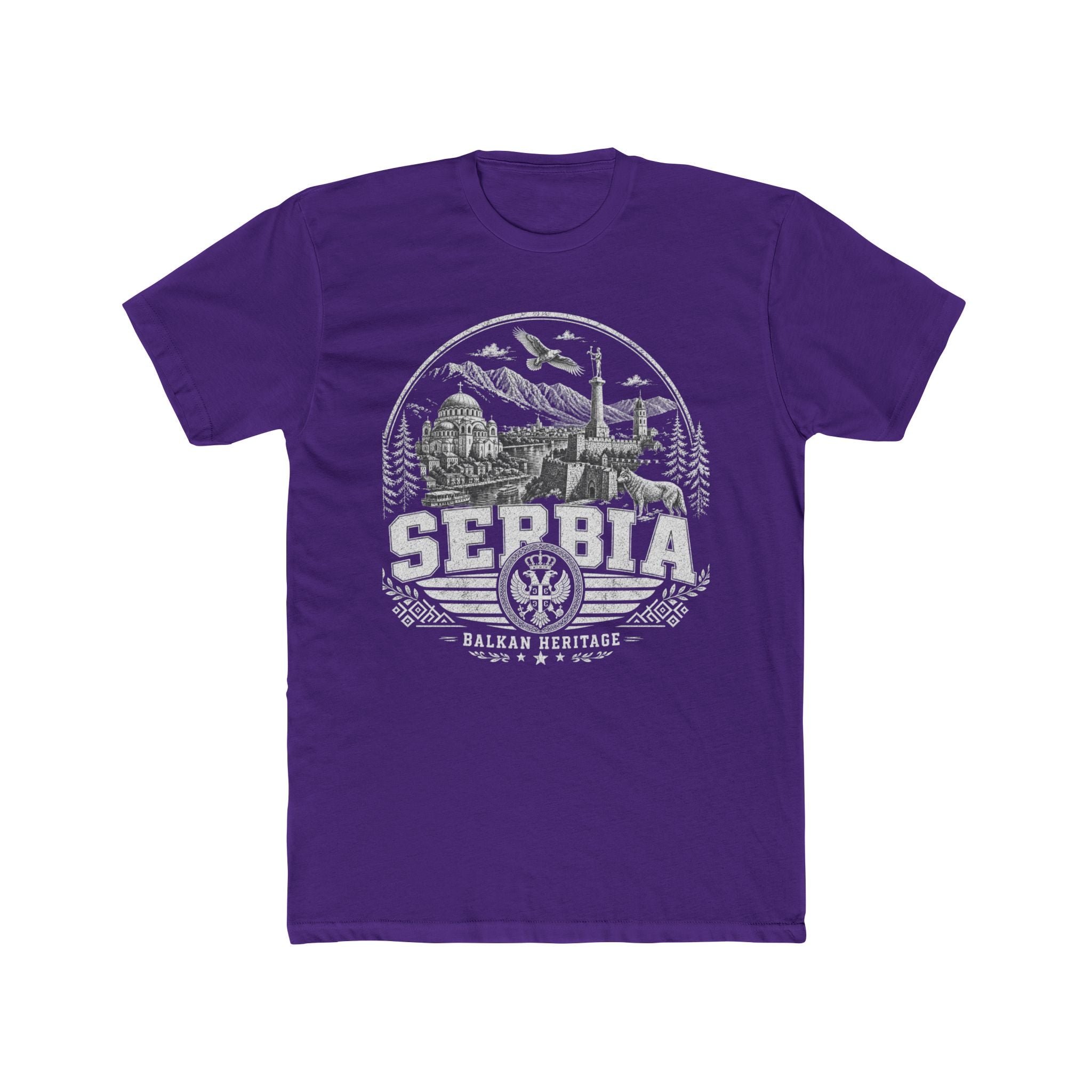 Serbia vintage landmarks men's tee — iconic landmark design | Nameshi Destinations (view 13)