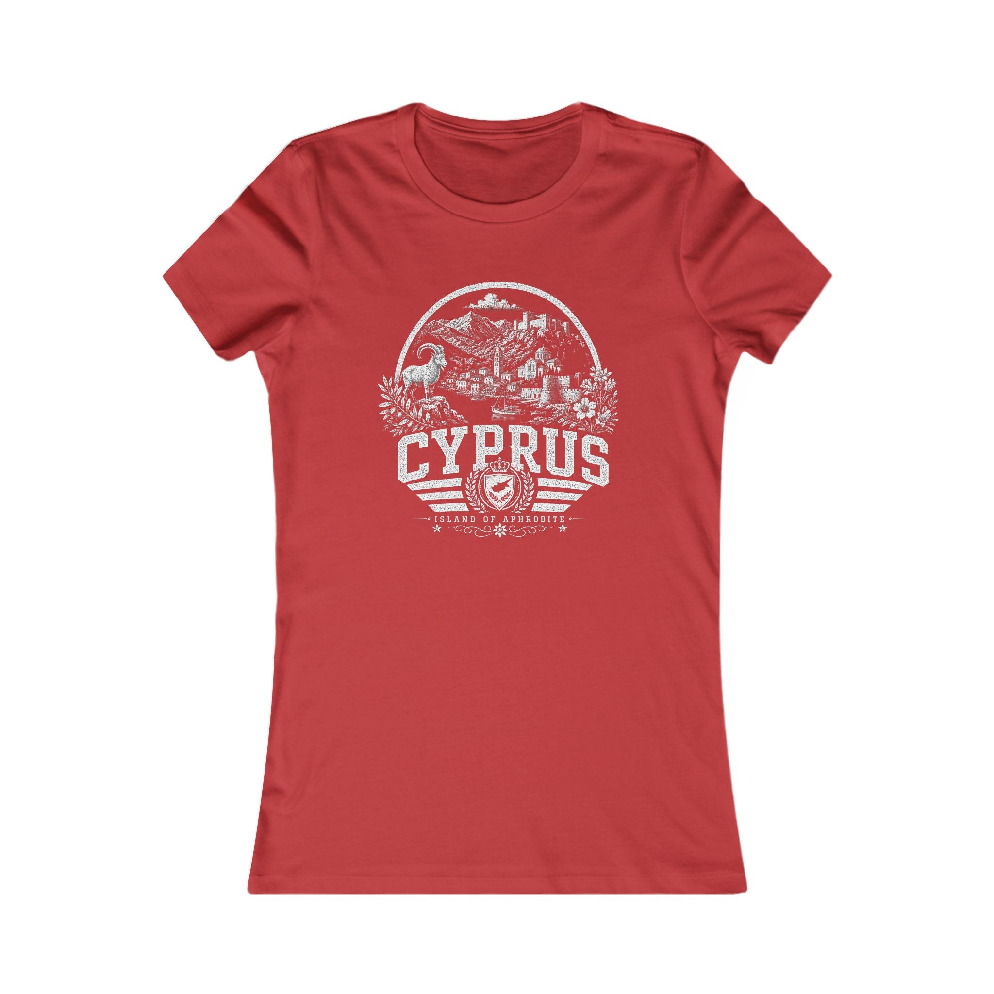 Cyprus vintage landmarks women's tee — iconic landmark design | Nameshi Destinations (view 9)