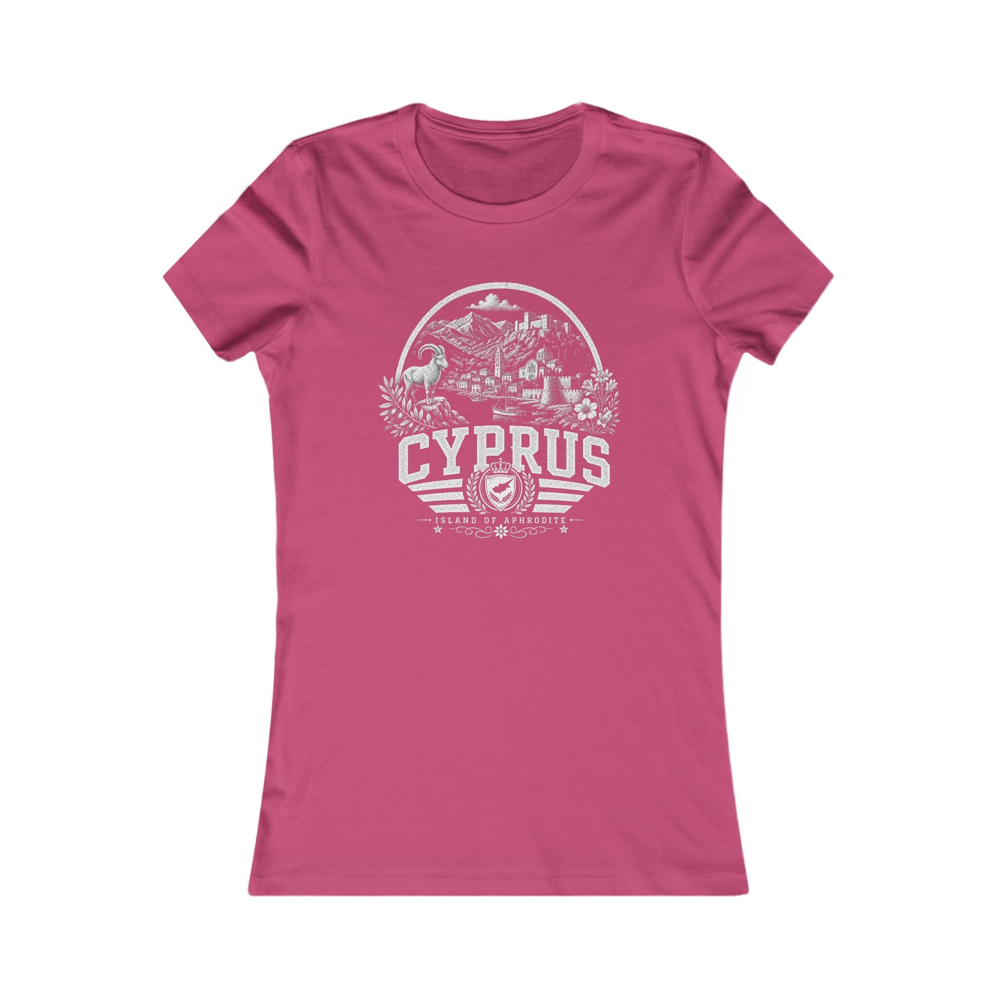 Cyprus vintage landmarks women's tee — iconic landmark design | Nameshi Destinations (view 16)