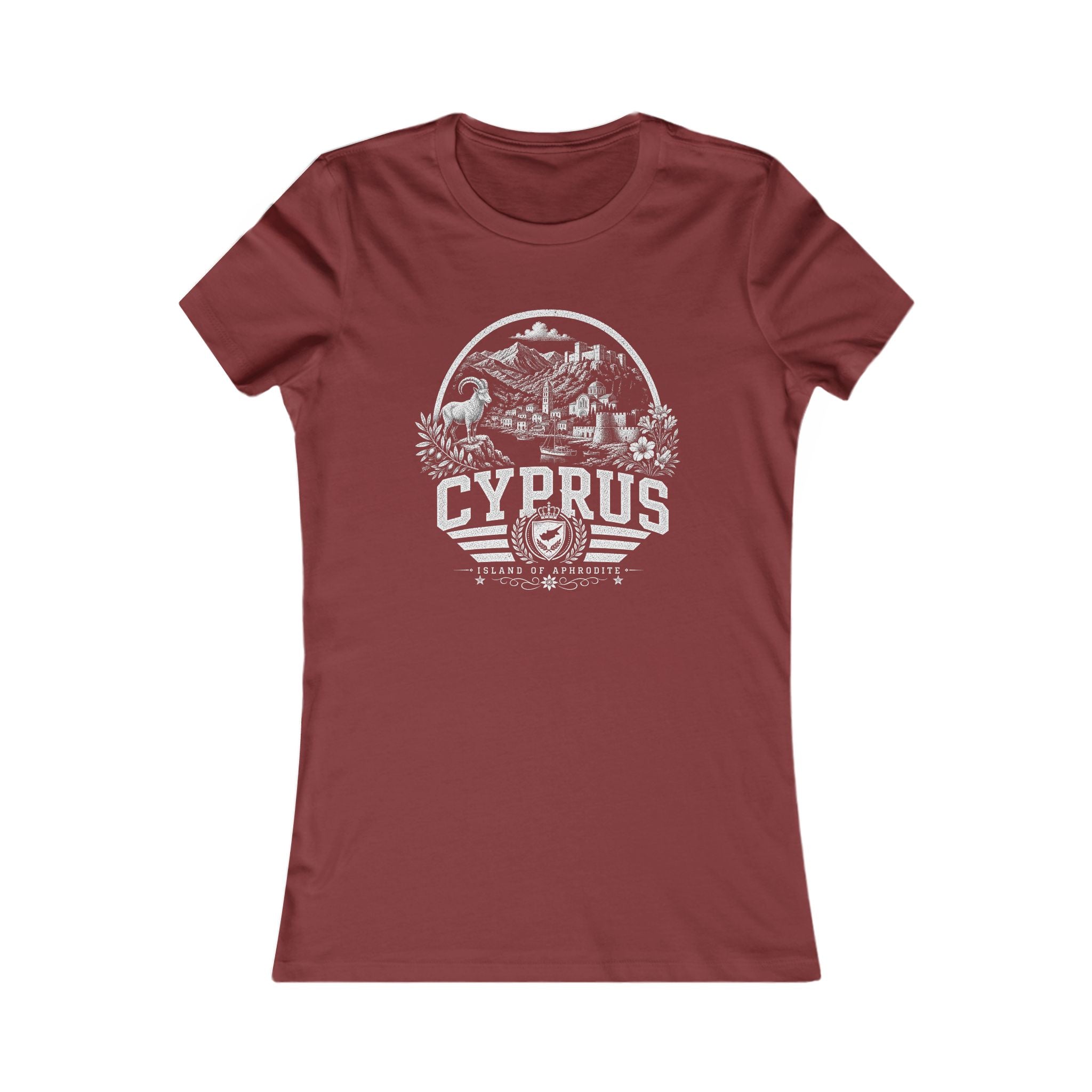 Cyprus vintage landmarks women's tee — iconic landmark design | Nameshi Destinations (view 15)
