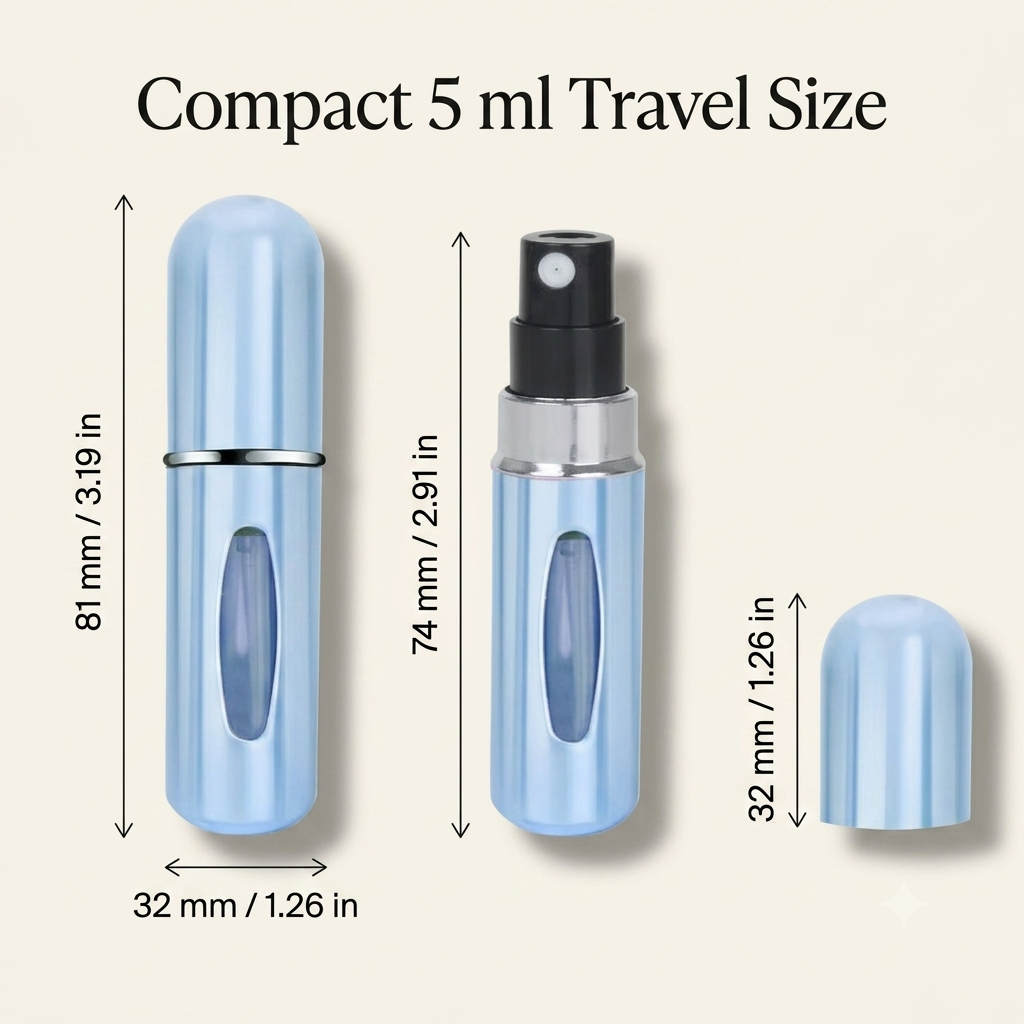 Aluminum refillable travel perfume atomizer — 5