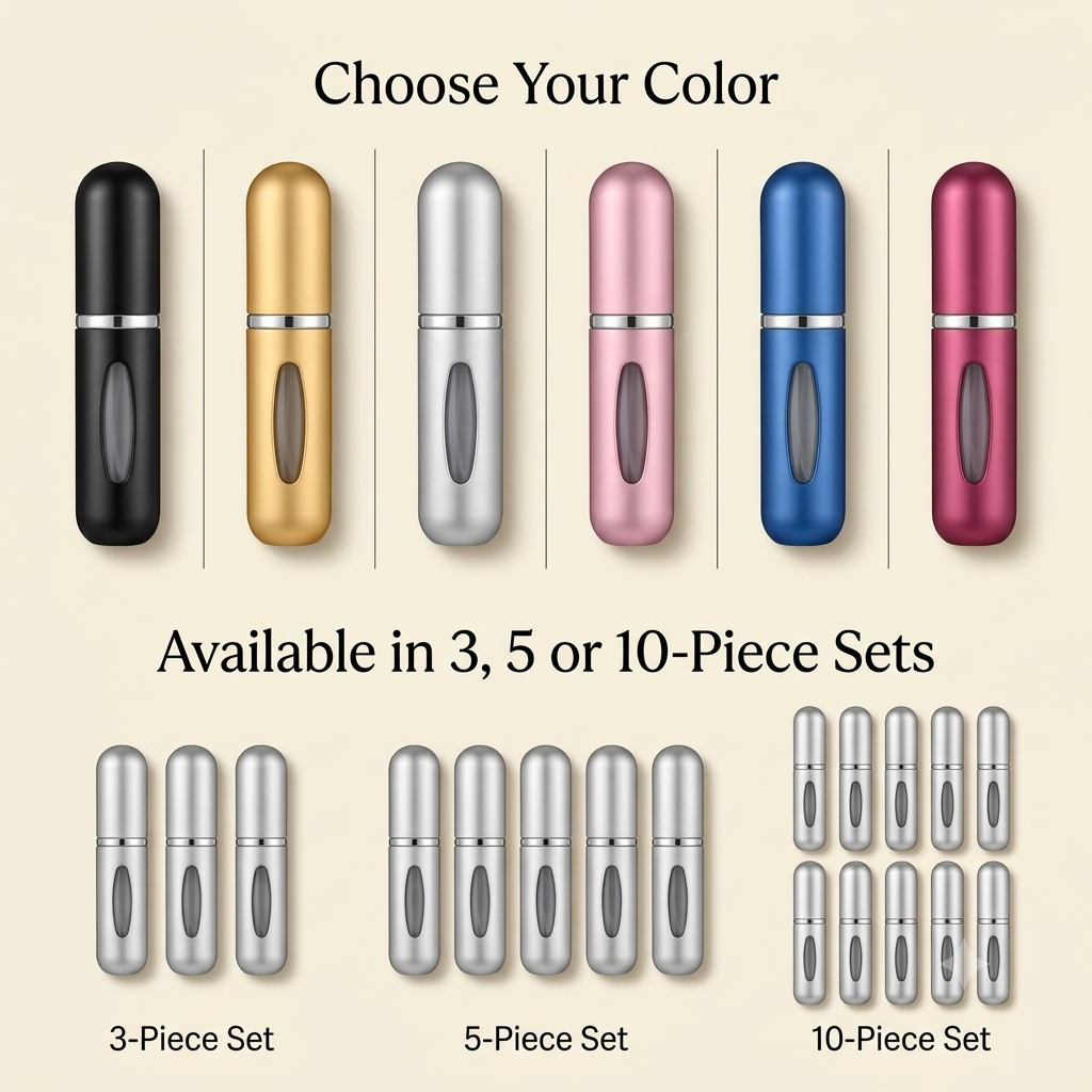 Aluminum refillable travel perfume atomizer — 3