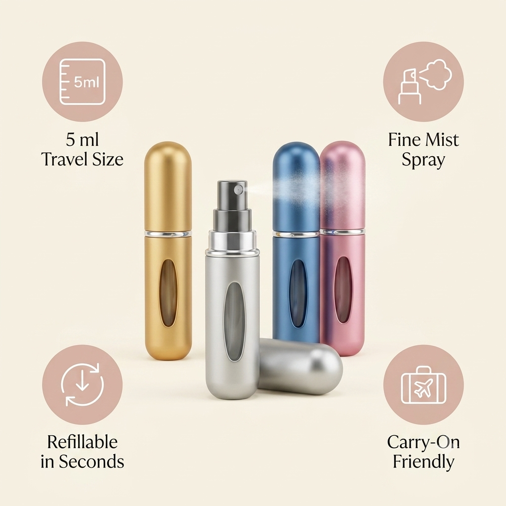 Aluminum refillable travel perfume atomizer — 4